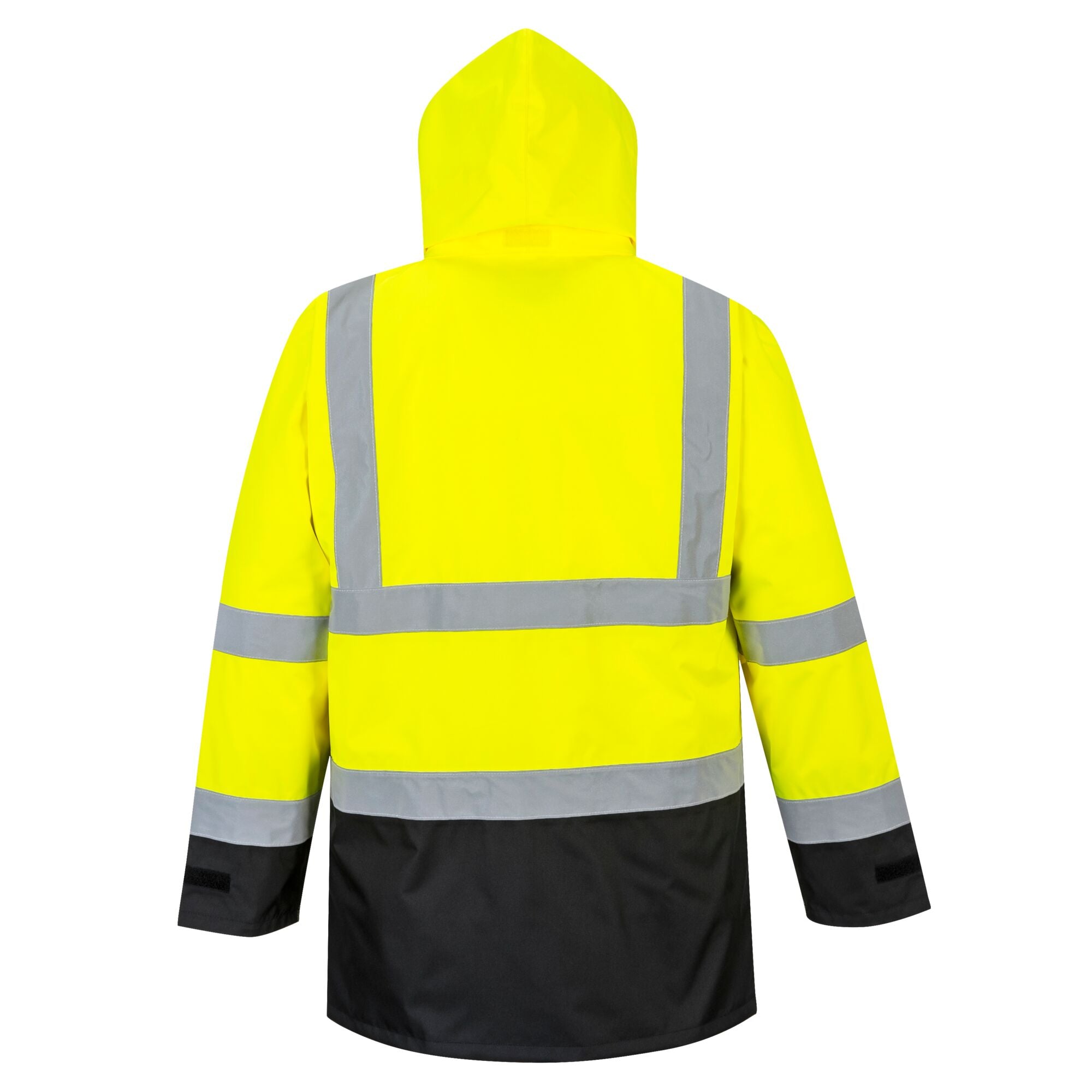 Hi-Vis Executive 5-in-1 Jack - Geel/Zwart - achterkant