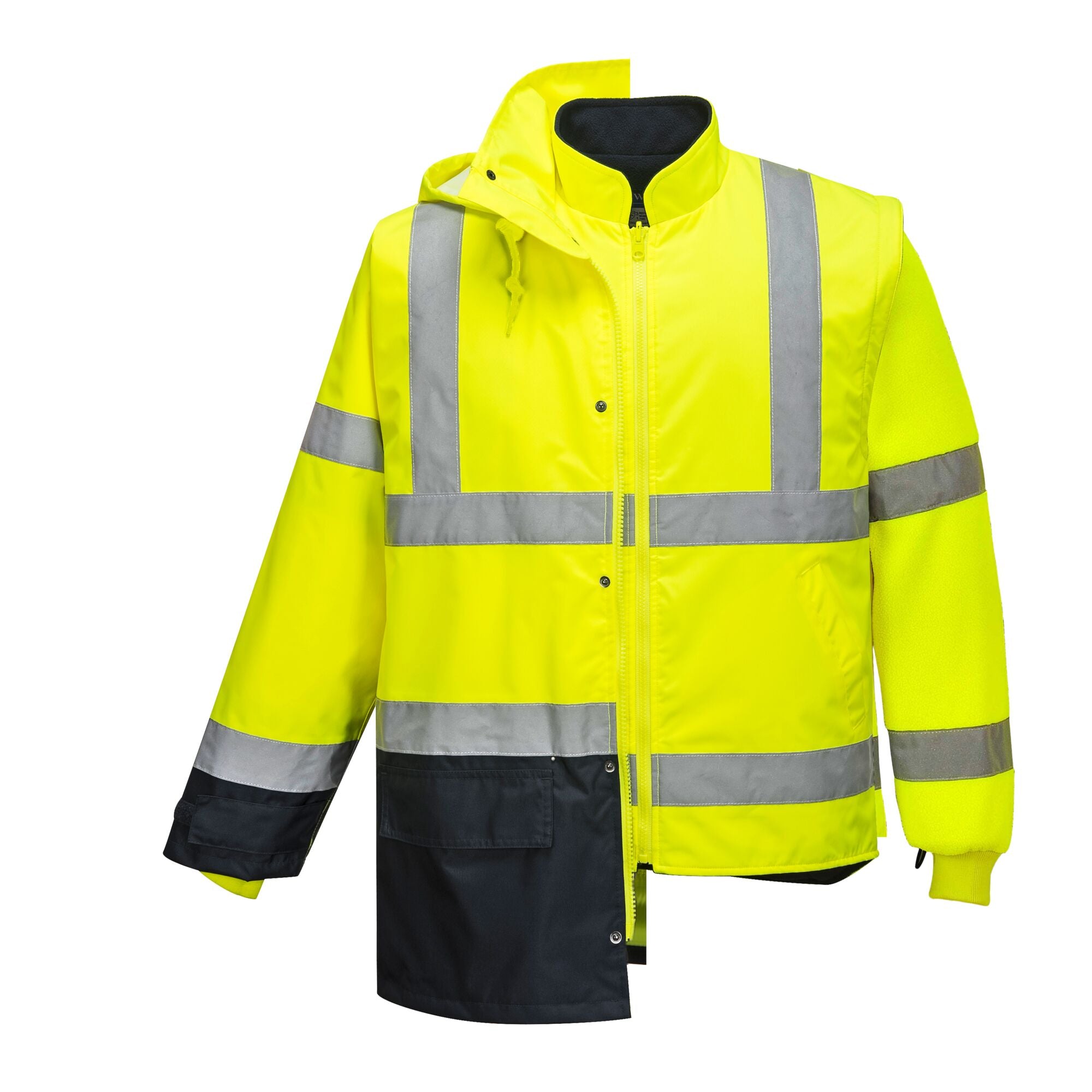 Hi-Vis Executive 5-in-1 Jack - Geel/Marine - opname 2
