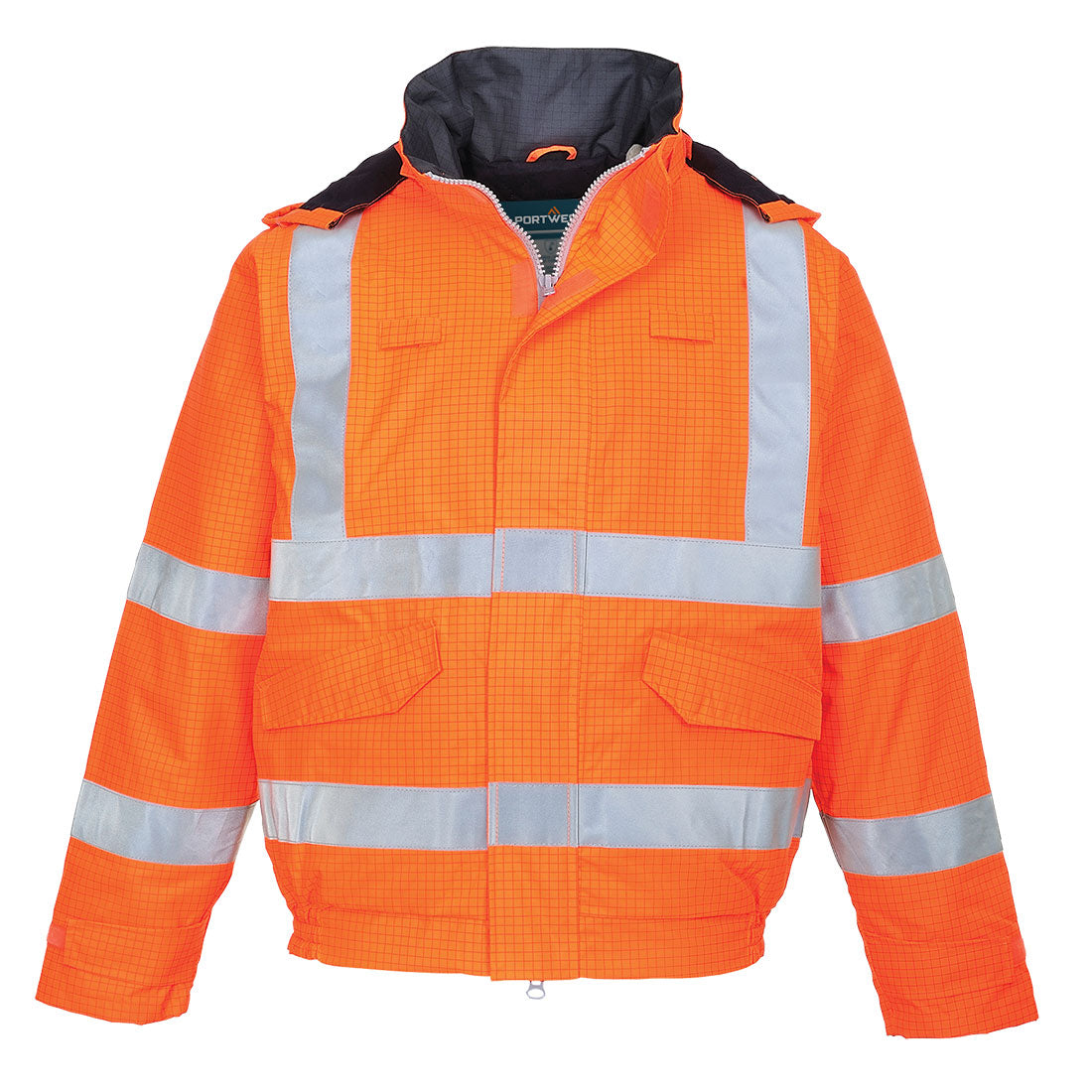 Bizflame Rain Hi-Vis FR Winter Bomber Jacket - Orange