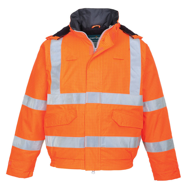 Bizflame Rain Hi-Vis FR Winter Bomber Jacket - Orange