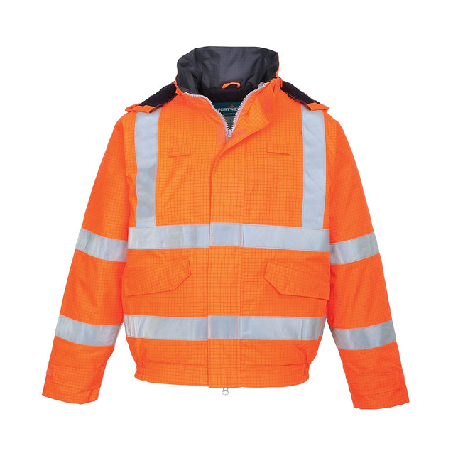 Bizflame Rain Hi-Vis Antistatisch FR Bomberjack - Oranje