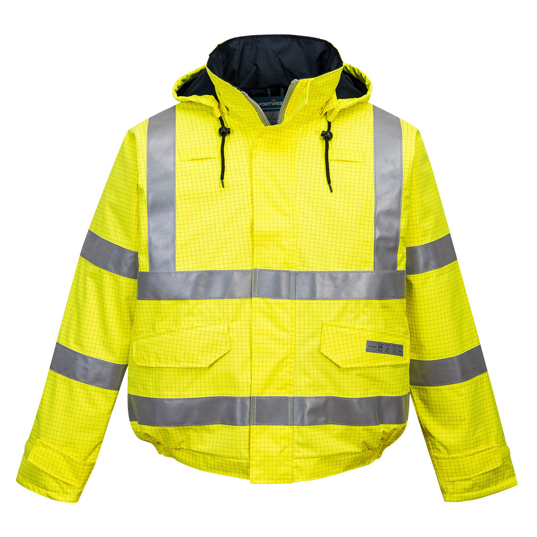 Bizflame Rain Hi-Vis FR Winter Bomber Jacket - Yellow