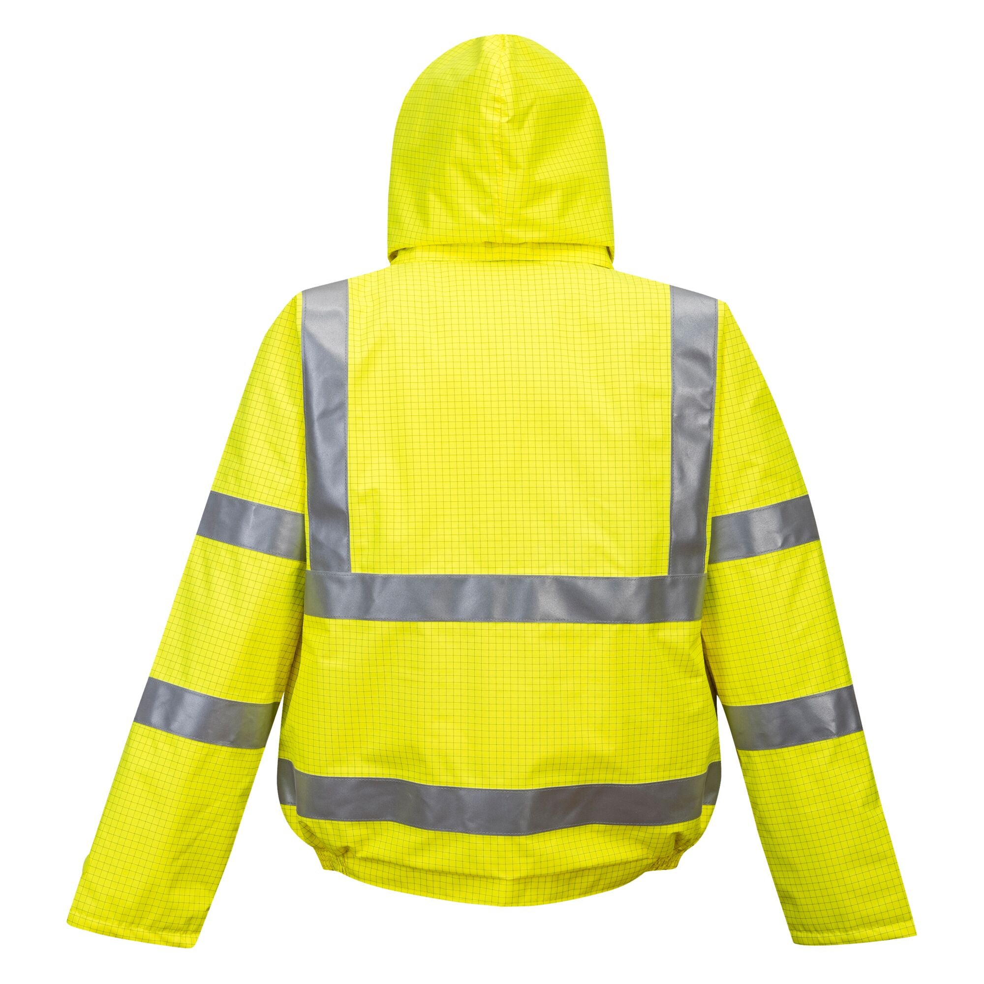 Bizflame Rain Hi-Vis Antistatisch FR Bomberjack - Geel - achterkant