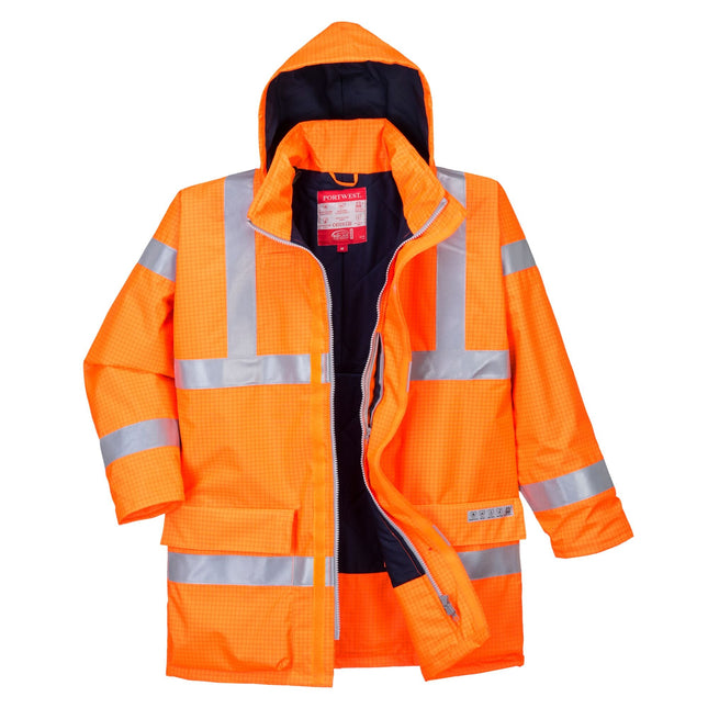 Bizflame Regen Hi-Vis Ademende en Antistatisch FR Jack - Oranje