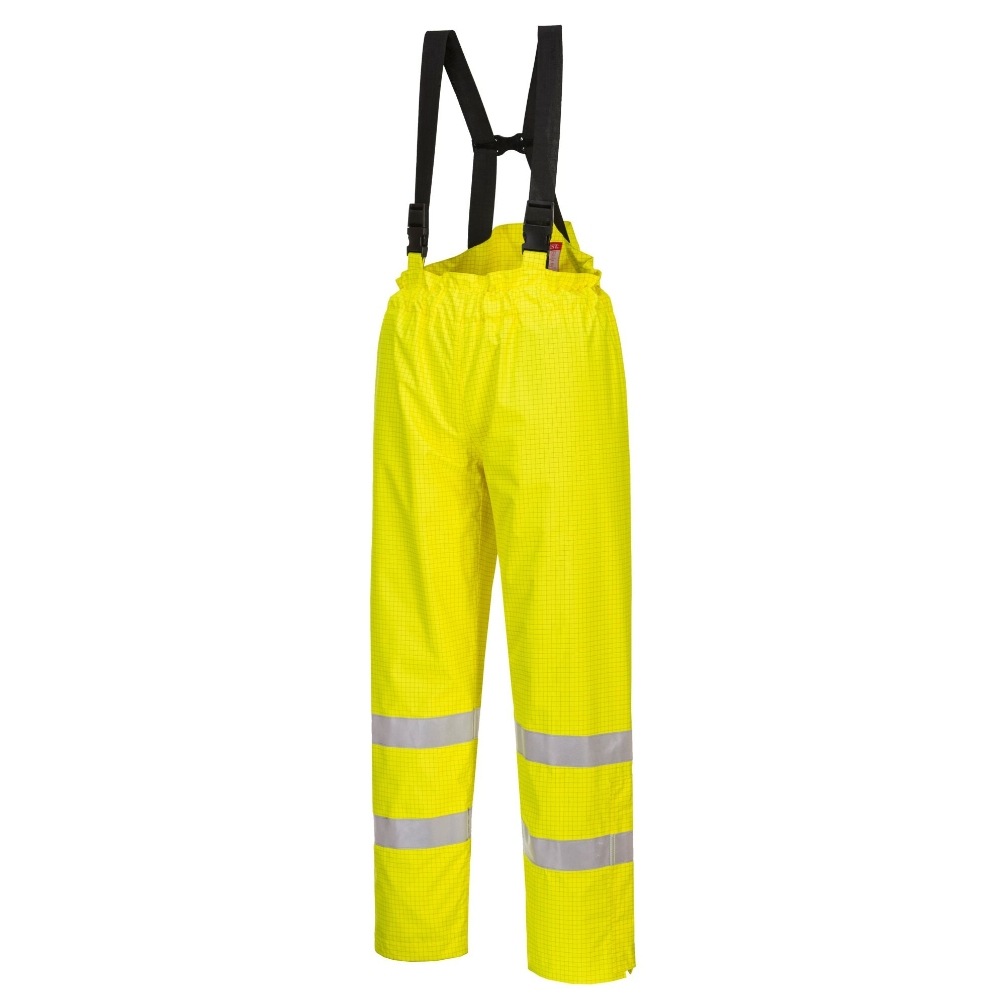 Bizflame Gevoerde Regenbroek Hi-Vis Antistatisch FR - Geel - opname 2