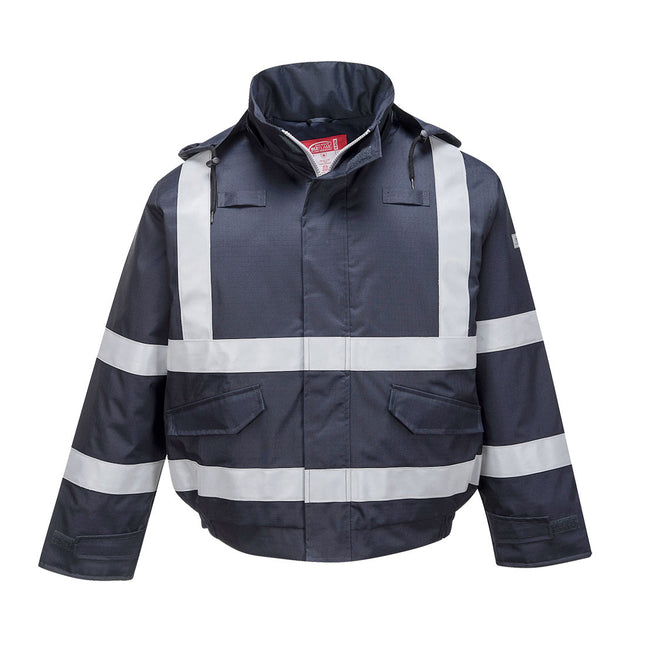 Bizflame Rain FR Winter Bomber Jacket - Navy