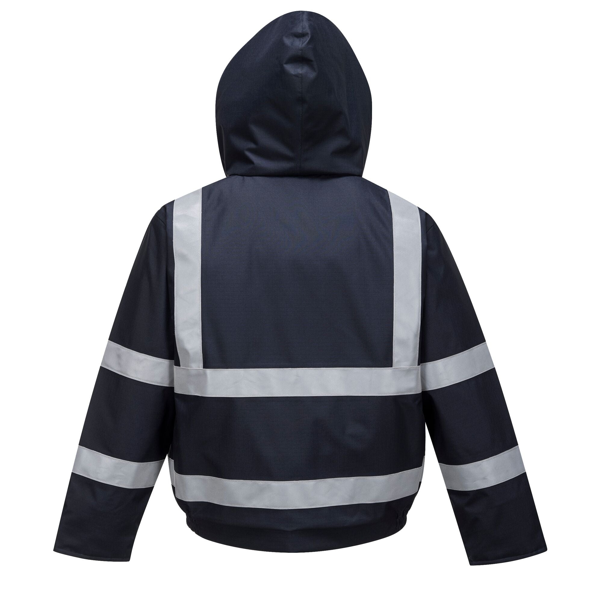 Bizflame Multi Beschermend Bomber Regenjack - Marine - achterkant