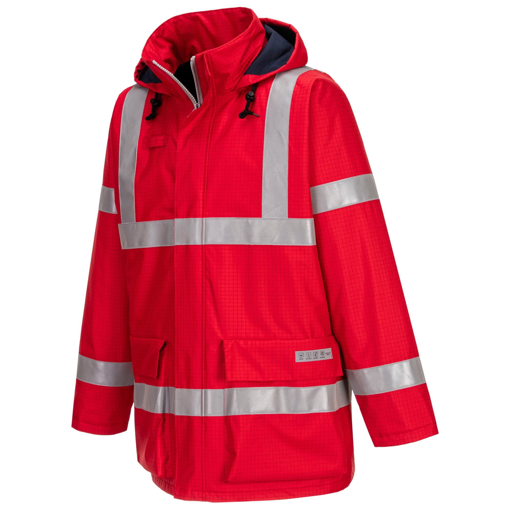 Bizflame Regen, antistatische en vlamvertragende jas - Rood - opname 2