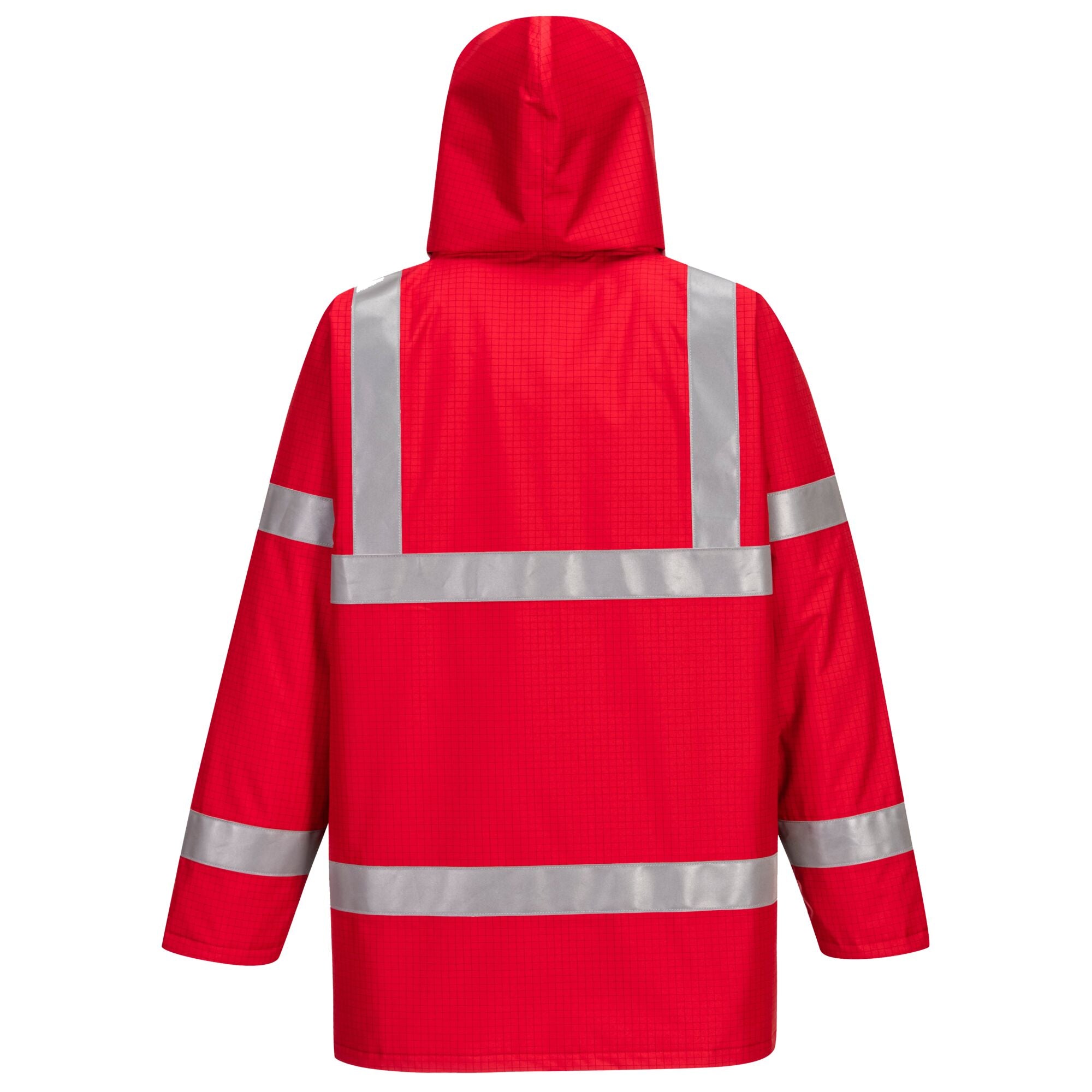 Bizflame Regen, antistatische en vlamvertragende jas - Rood - achterkant