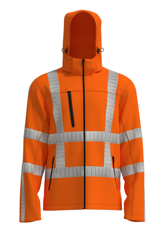 Bestex Softshelljas RWS stretch oranje - voorzijde