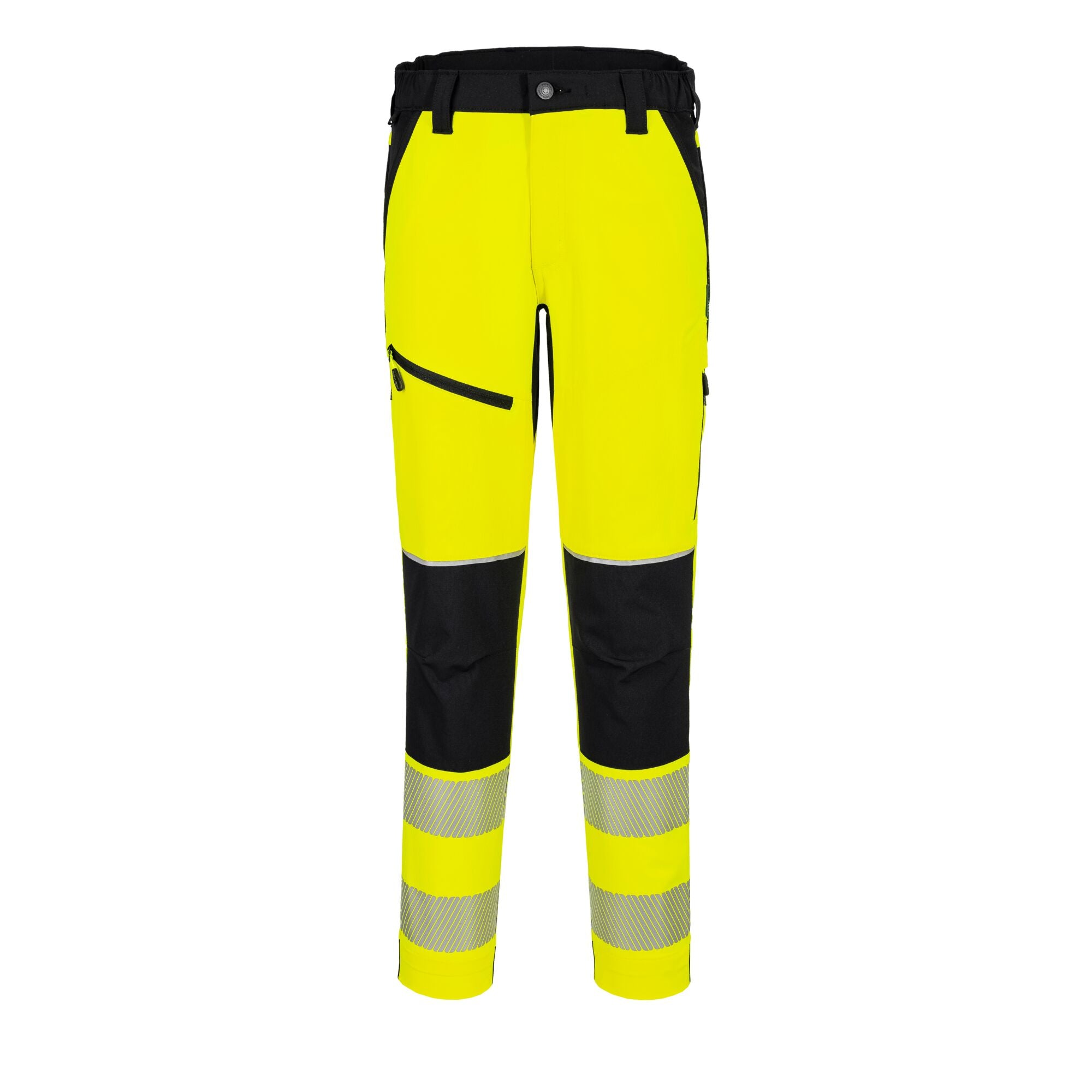 PW3 Hi-Vis Stretch Broek - Geel/Zwart