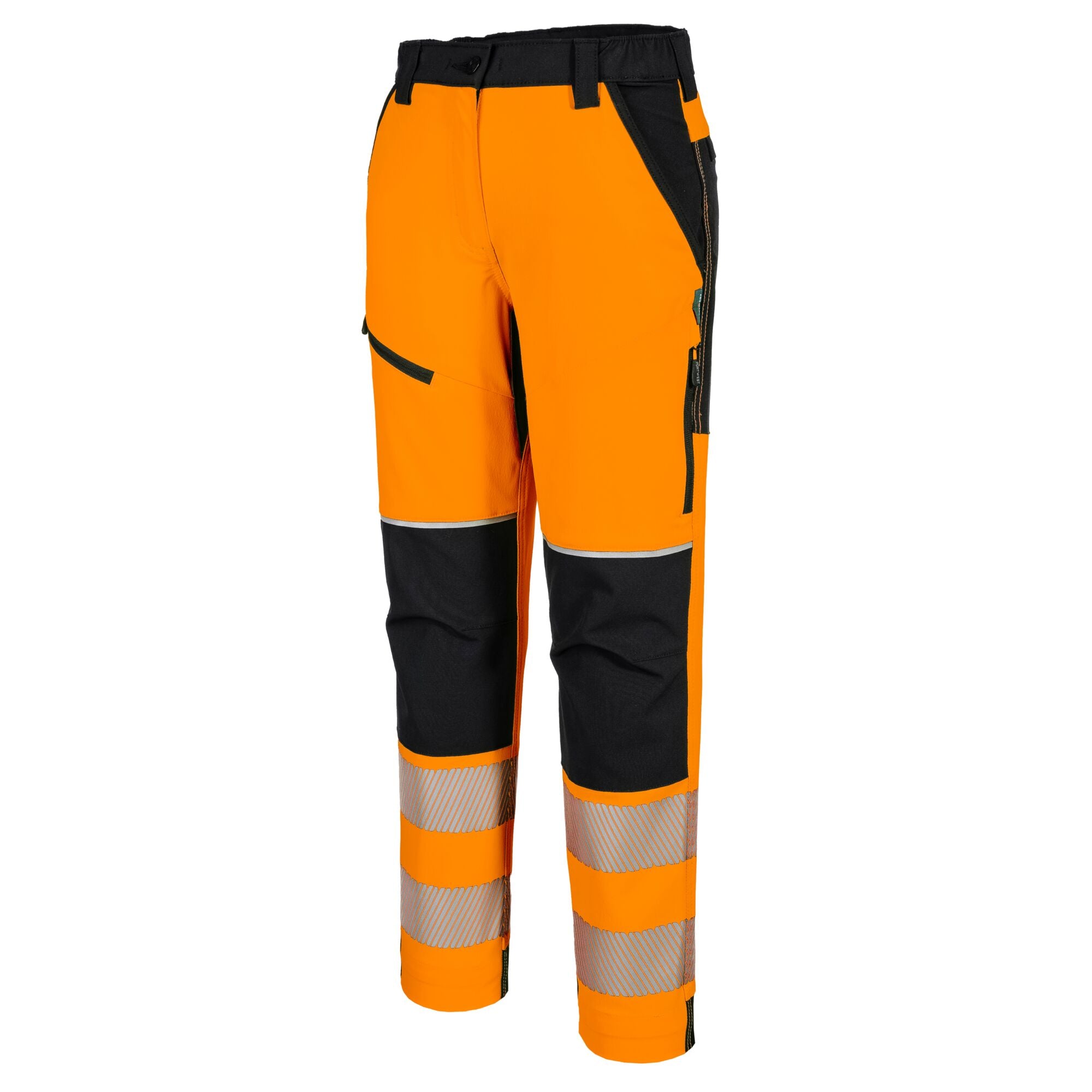 PW3 Hi-Vis Stretch Broek voor Dames - Oranje/Zwart - opname 2