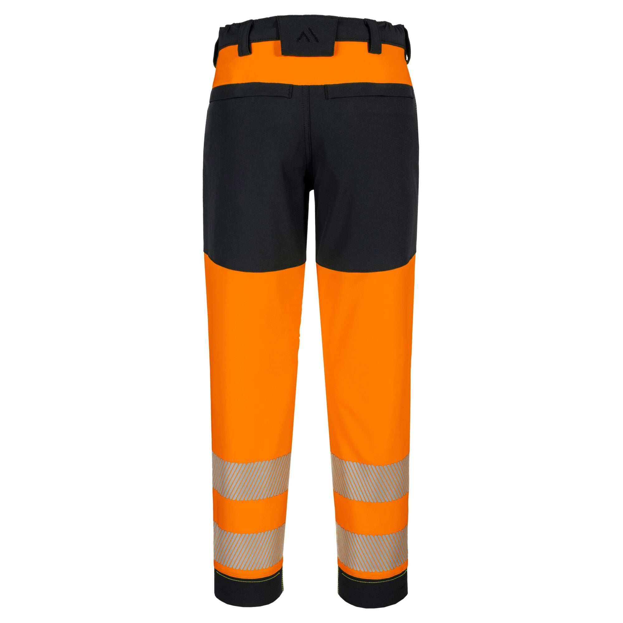PW3 Hi-Vis Stretch Broek voor Dames - Oranje/Zwart - achterkant