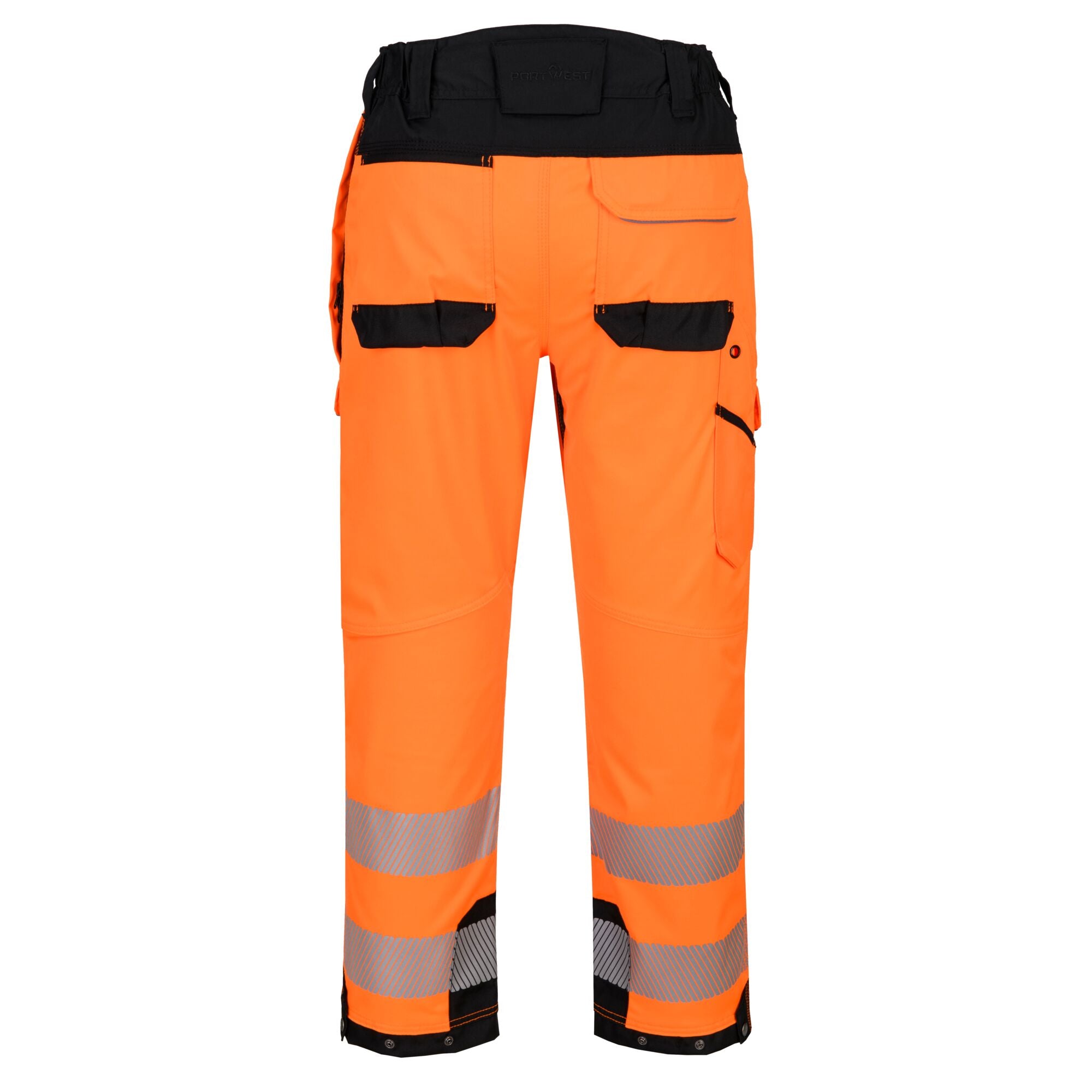 PW3 Hi-Vis Harnas broek - Oranje/Zwart - achterkant