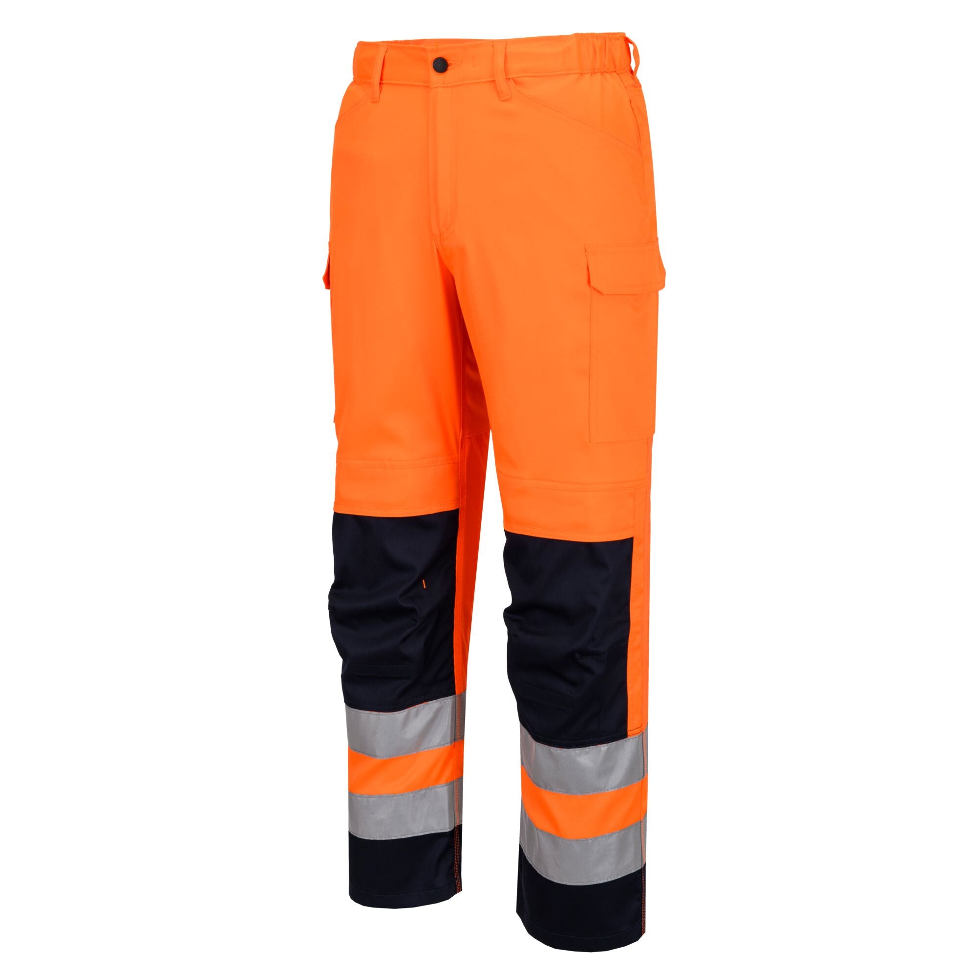 Hi-Vis Mesh Paneel - Oranje/Marine - opname 2