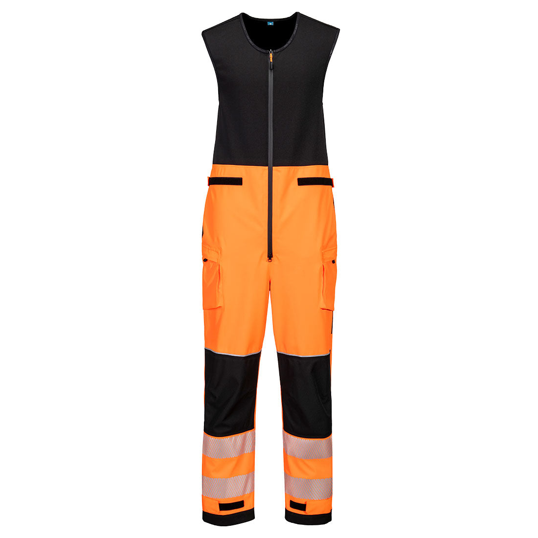 PW3 Hi-Vis Rain Salopettes (3L) - Orange/Black