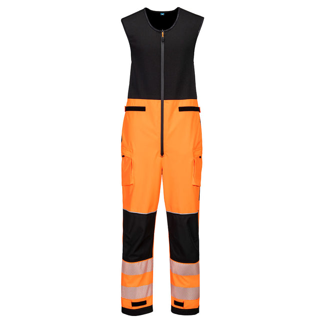 PW3 Hi-Vis Rain Salopettes (3L) - Orange/Black