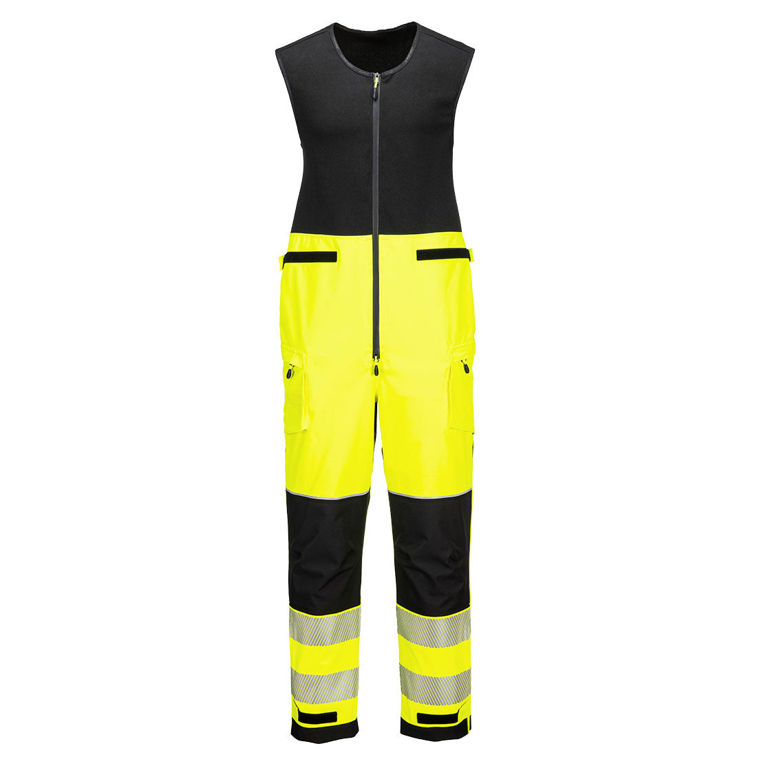 PW3 Hi-Vis Rain Salopettes (3L) - Yellow/Black