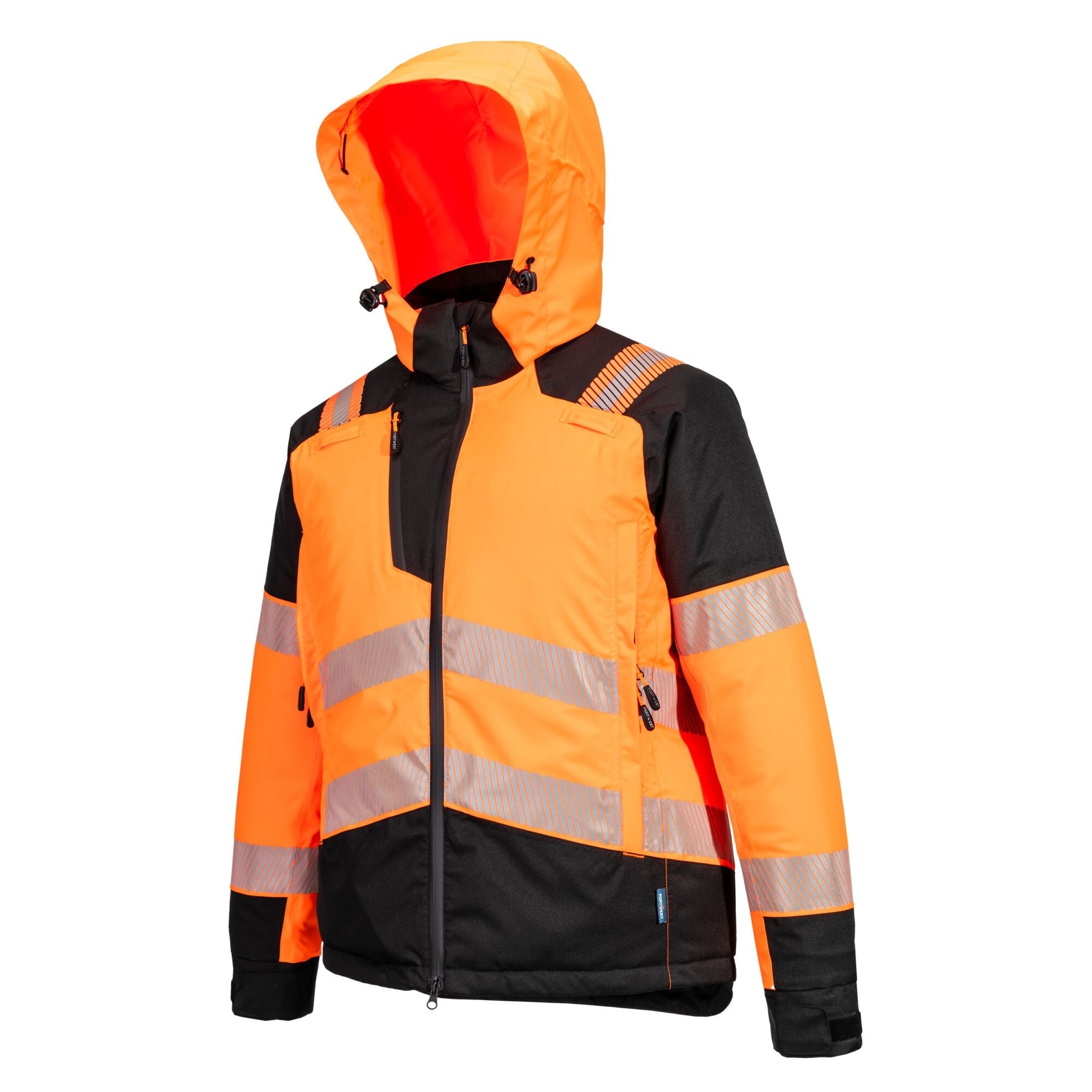 PW3 Dames Winterjack - Oranje/Zwart - opname 2
