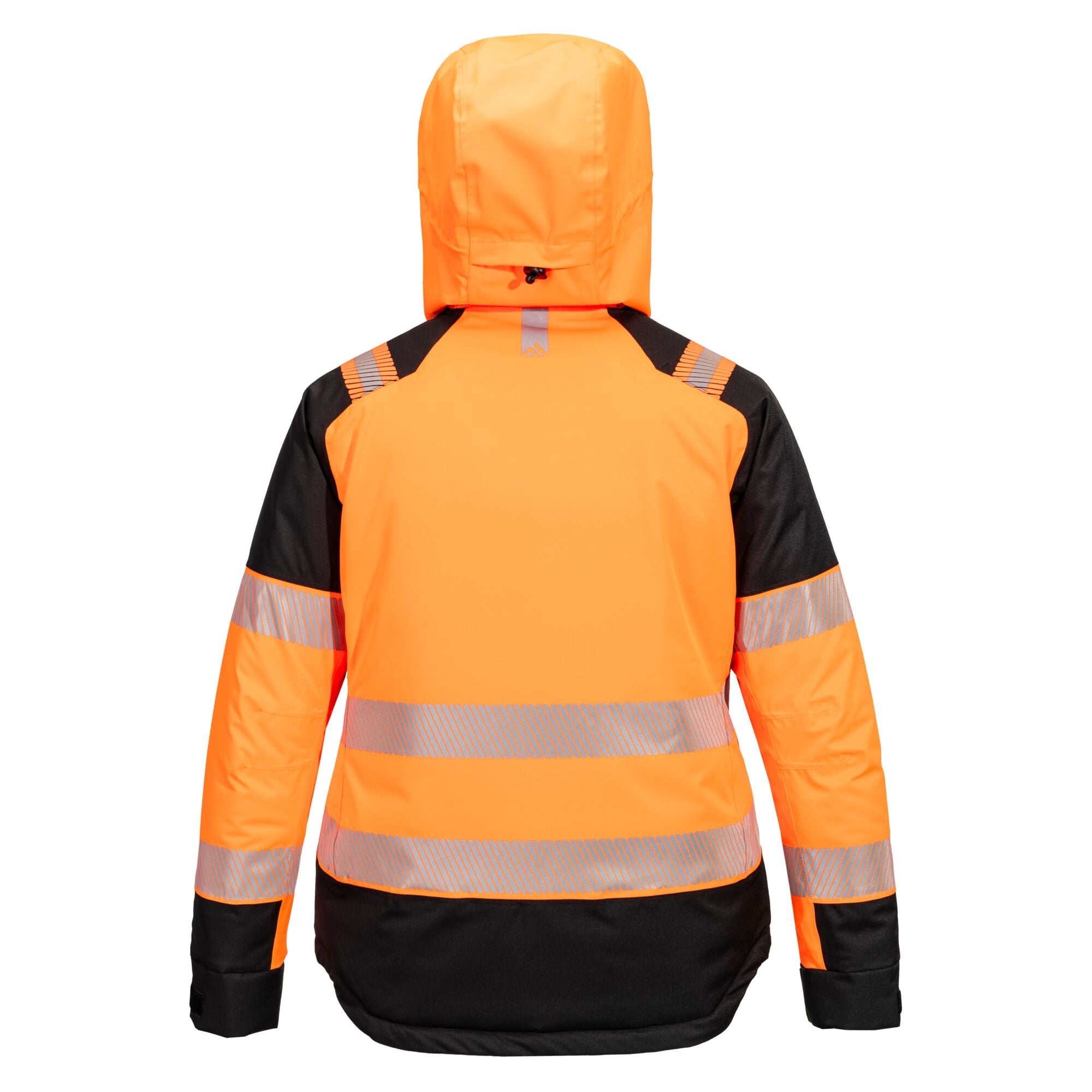 PW3 Dames Winterjack - Oranje/Zwart - achterkant