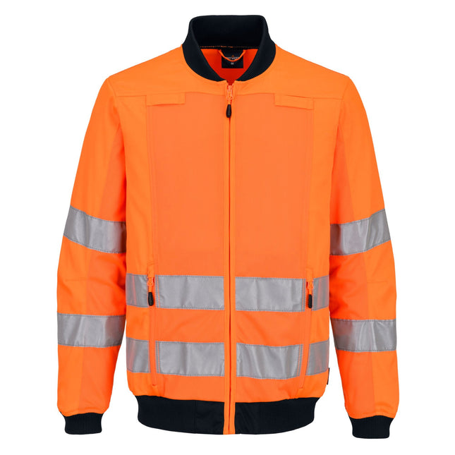 Hi-Vis Mesh Paneel Werkjas - Oranje/Marine