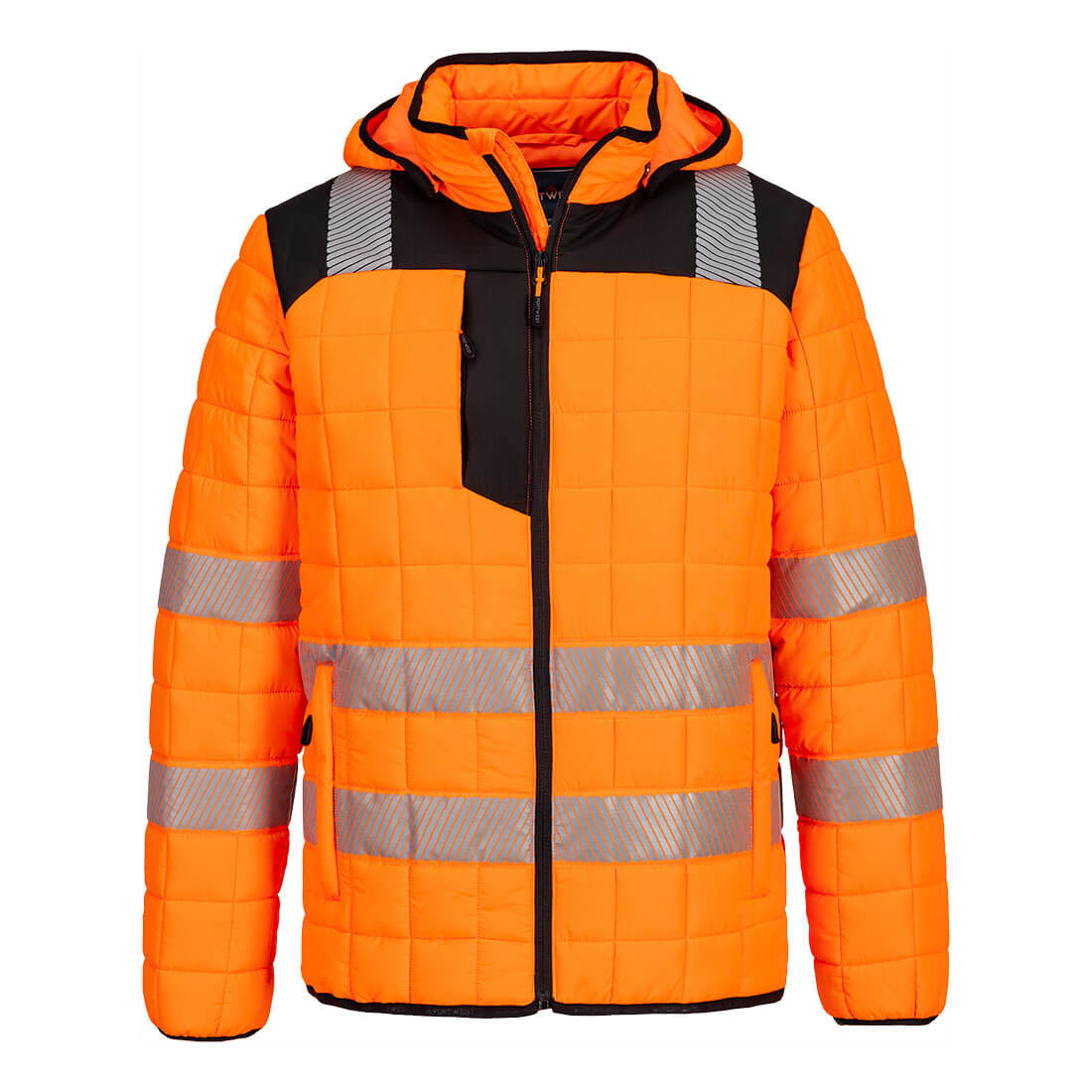 PW3 Hi-Vis Square Baffle Jacket - Orange/Black