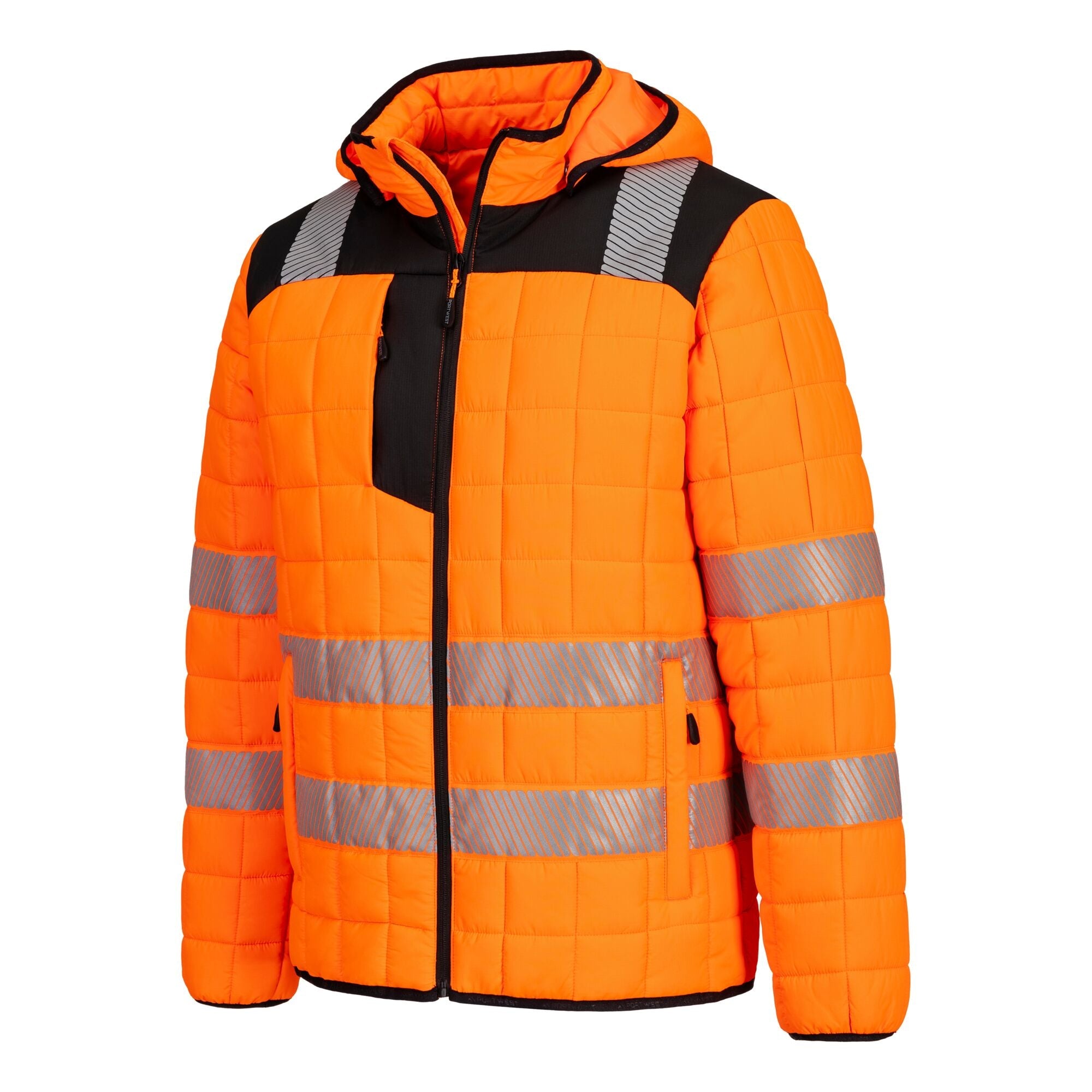 PW3 Hi-Vis Square Baffle Jack - Oranje/Zwart - opname 2