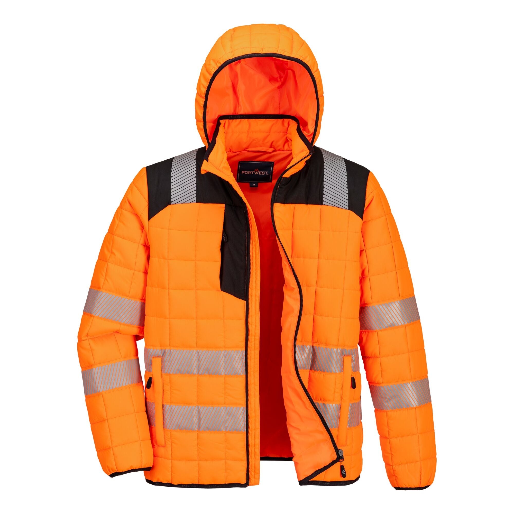 PW3 Hi-Vis Square Baffle Jack - Oranje/Zwart - opname 4