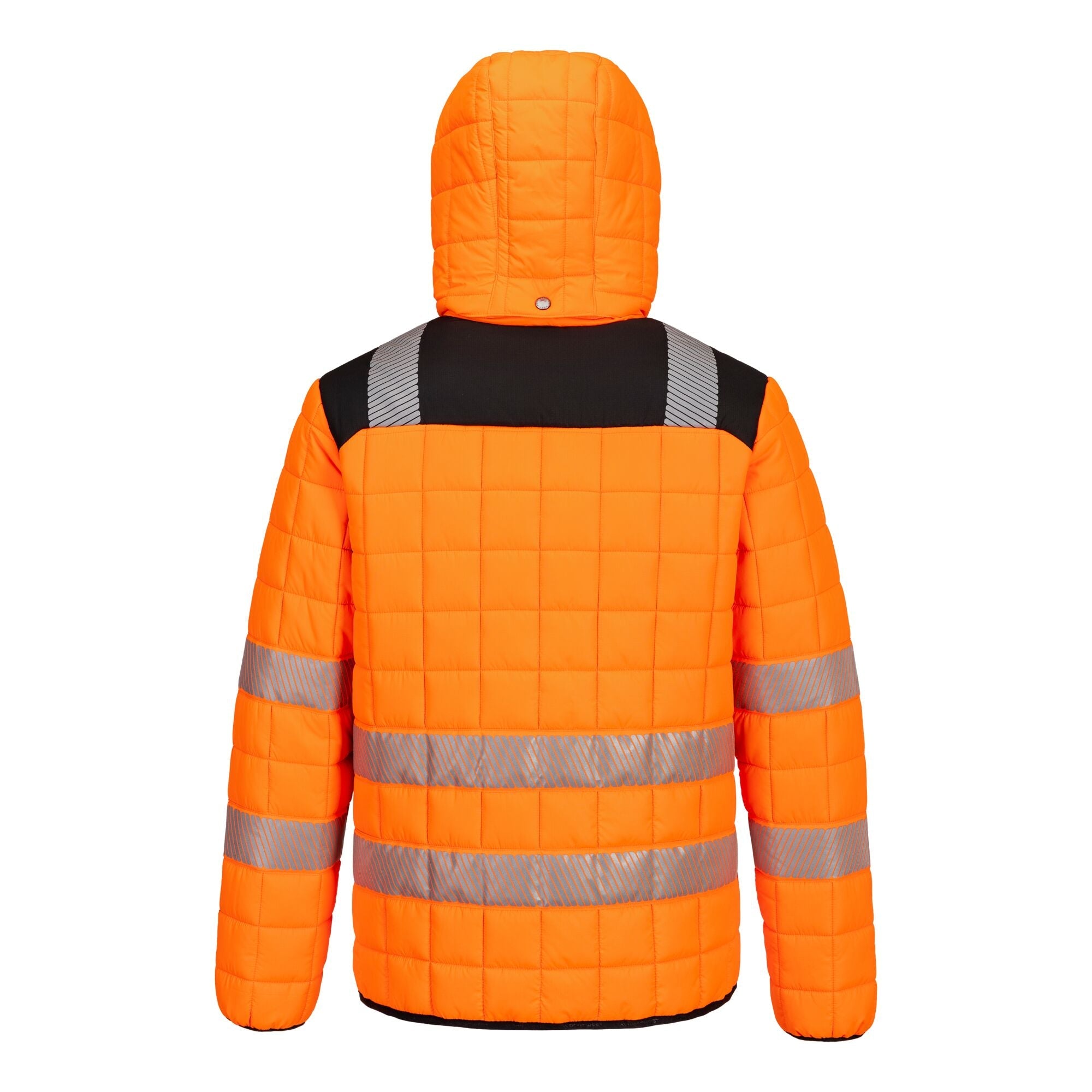 PW3 Hi-Vis Square Baffle Jack - Oranje/Zwart - achterkant