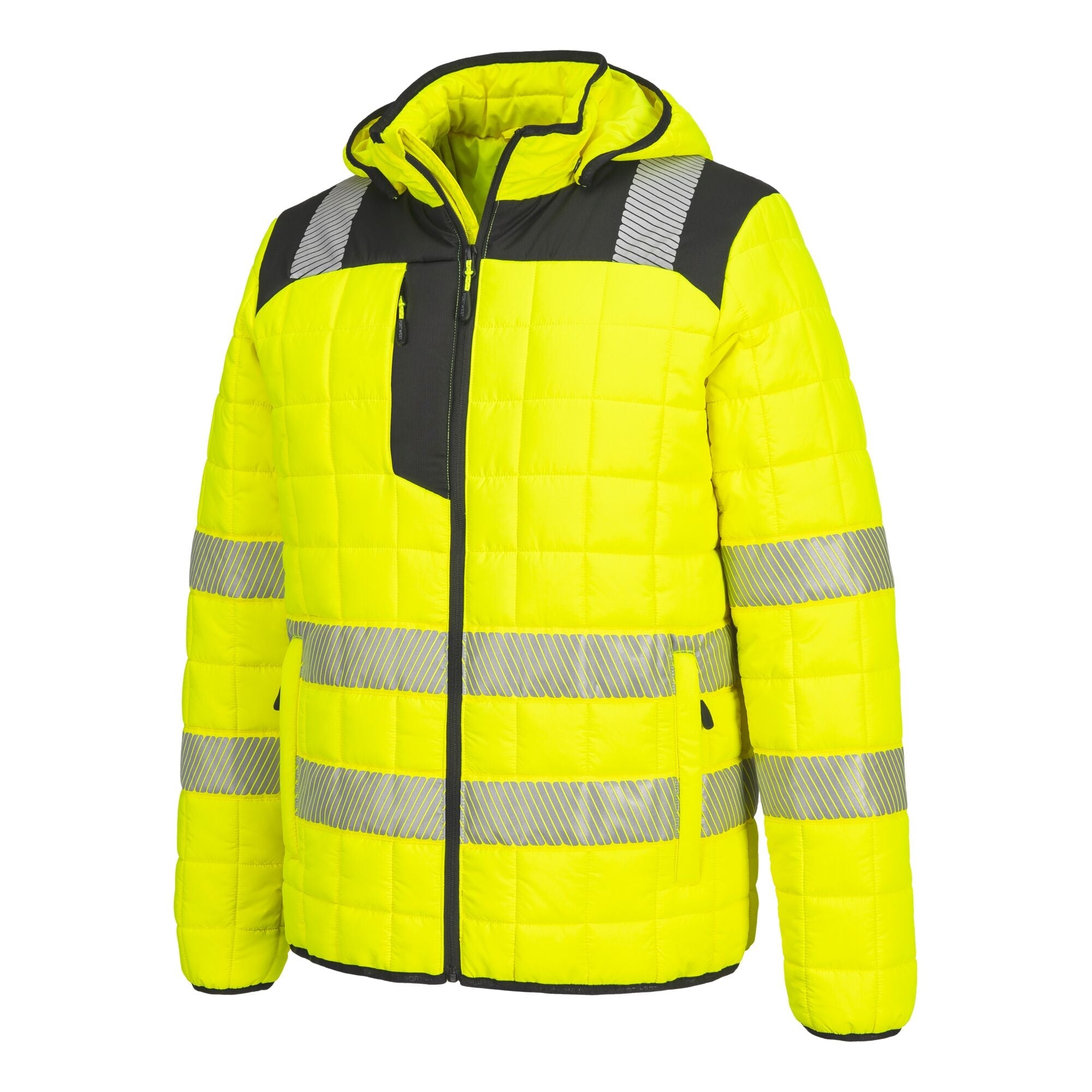 PW3 Hi-Vis Square Baffle Jack - Geel/Zwart - opname 2