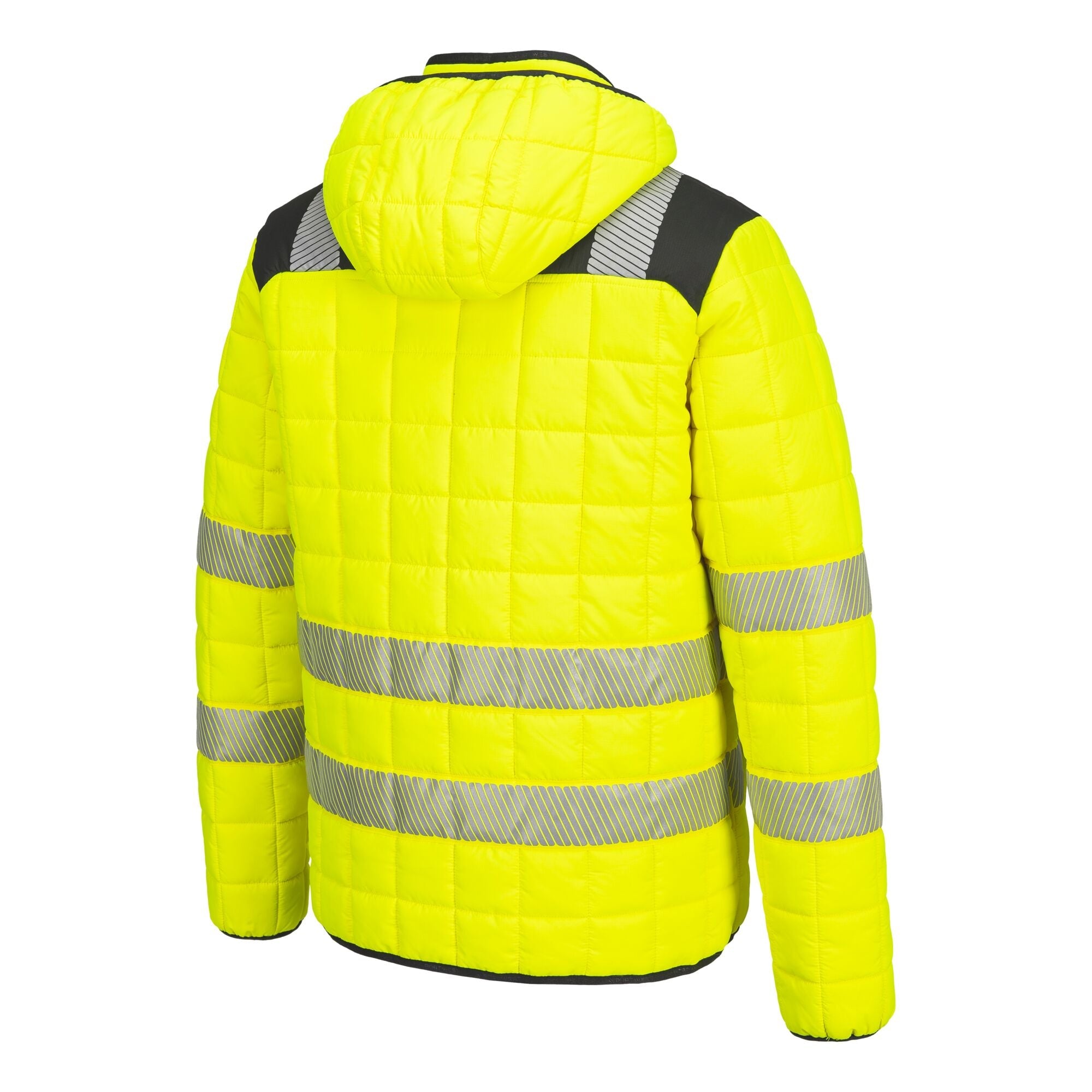 PW3 Hi-Vis Square Baffle Jack - Geel/Zwart - opname 3