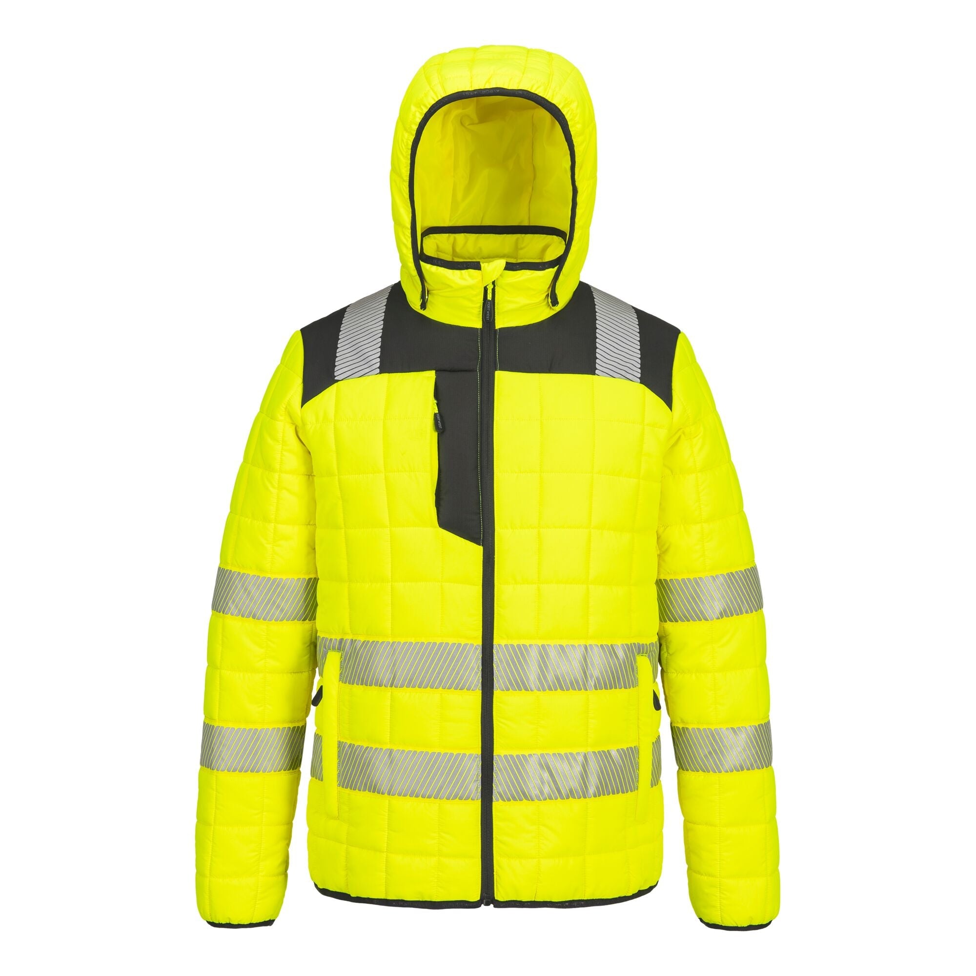 PW3 Hi-Vis Square Baffle Jack - Geel/Zwart - opname 5