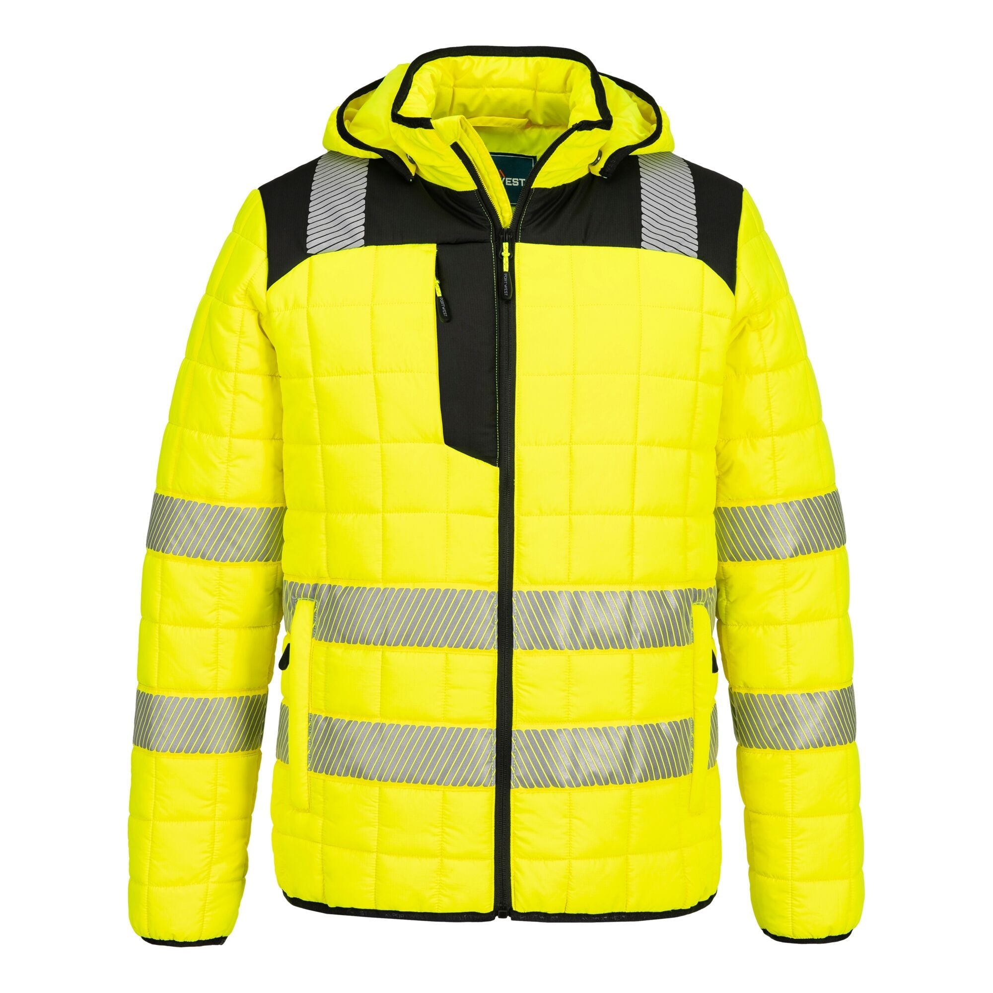 PW3 Hi-Vis Square Baffle Jack - Geel/Zwart