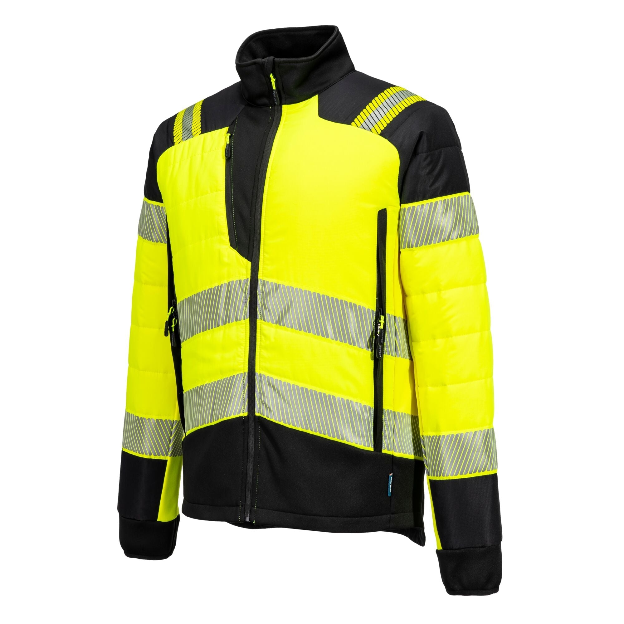 PW3 Hi-Vis Hybride Baffle Jack - Geel/Zwart - opname 2