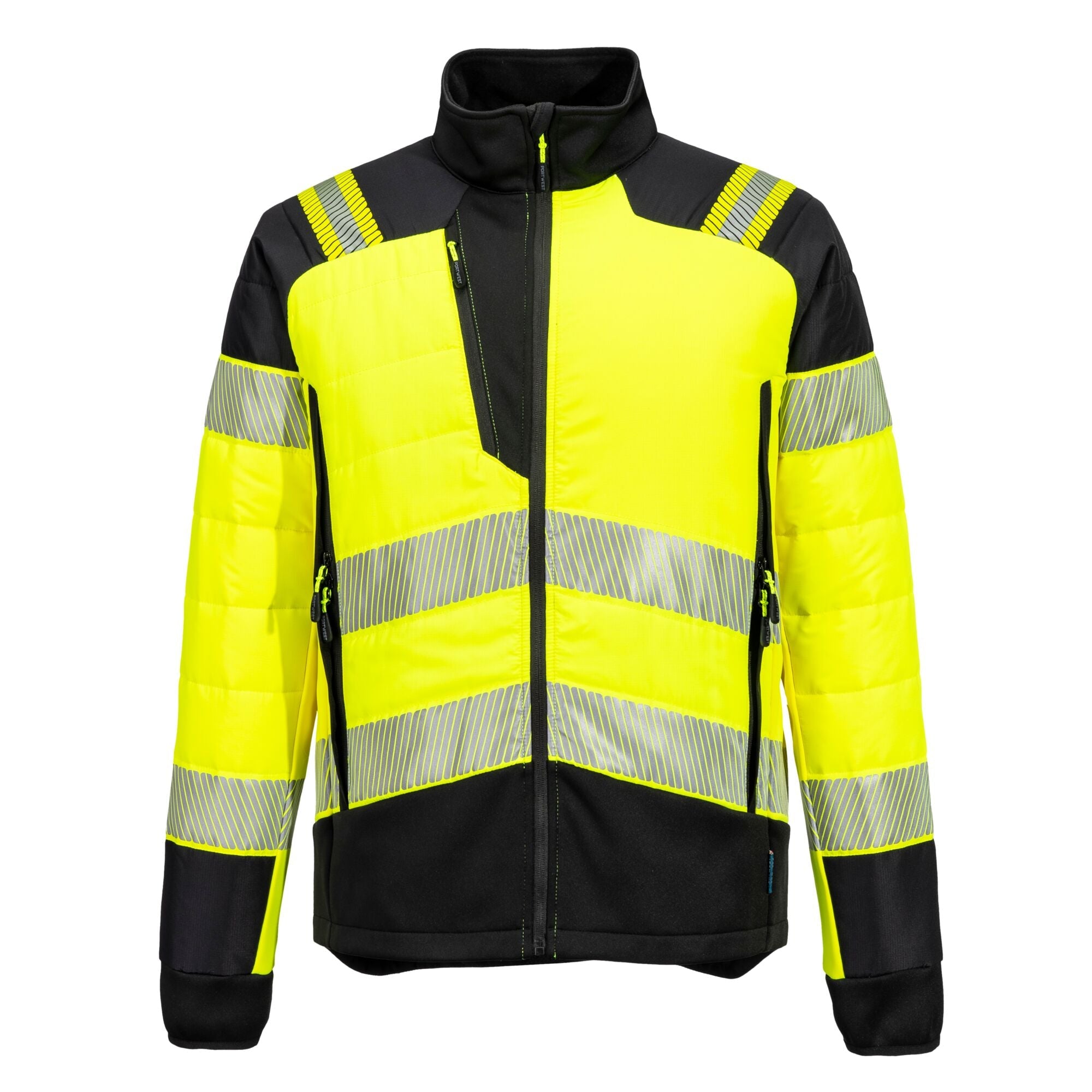 PW3 Hi-Vis Hybride Baffle Jack - Geel/Zwart
