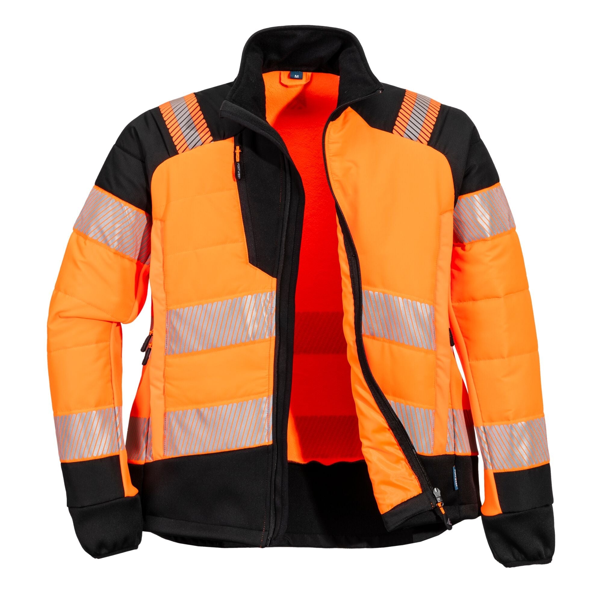 PW3 Hi-Vis Hybride Baffle Jack voor Dames - Oranje/Zwart - opname 4