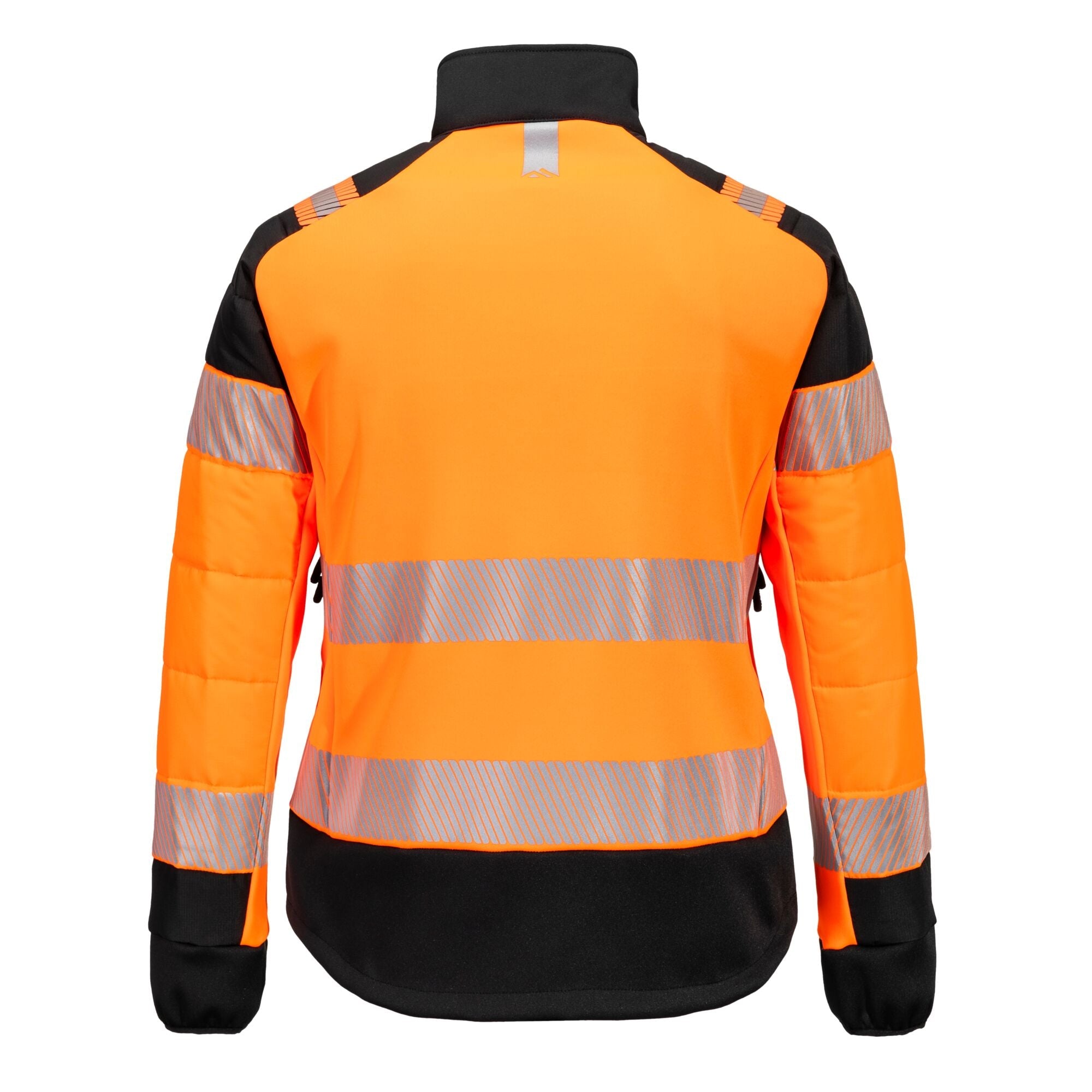 PW3 Hi-Vis Hybride Baffle Jack voor Dames - Oranje/Zwart - achterkant