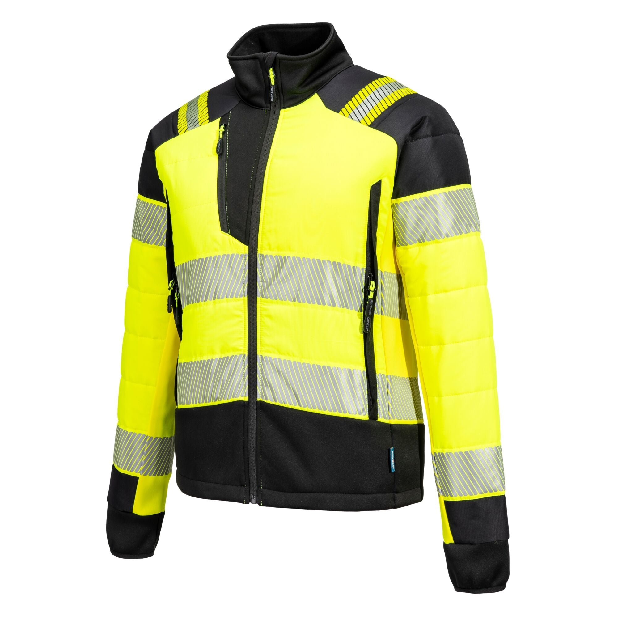PW3 Hi-Vis Hybride Baffle Jack voor Dames - Geel/Zwart - opname 2