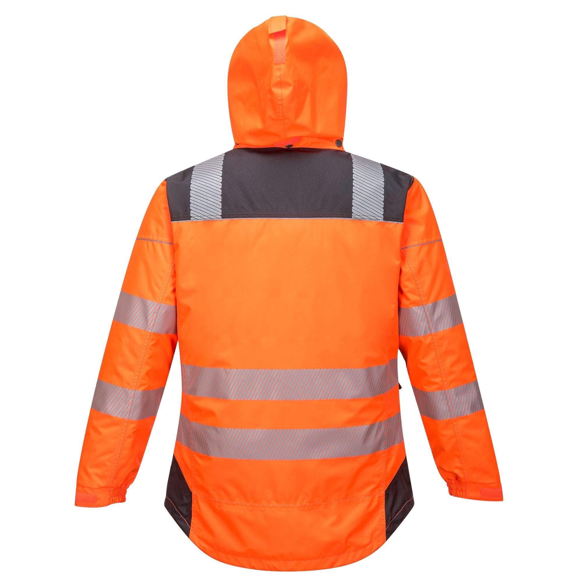 PW3 Hi-Vis Winterjack - Oranje/Grijs - achterkant