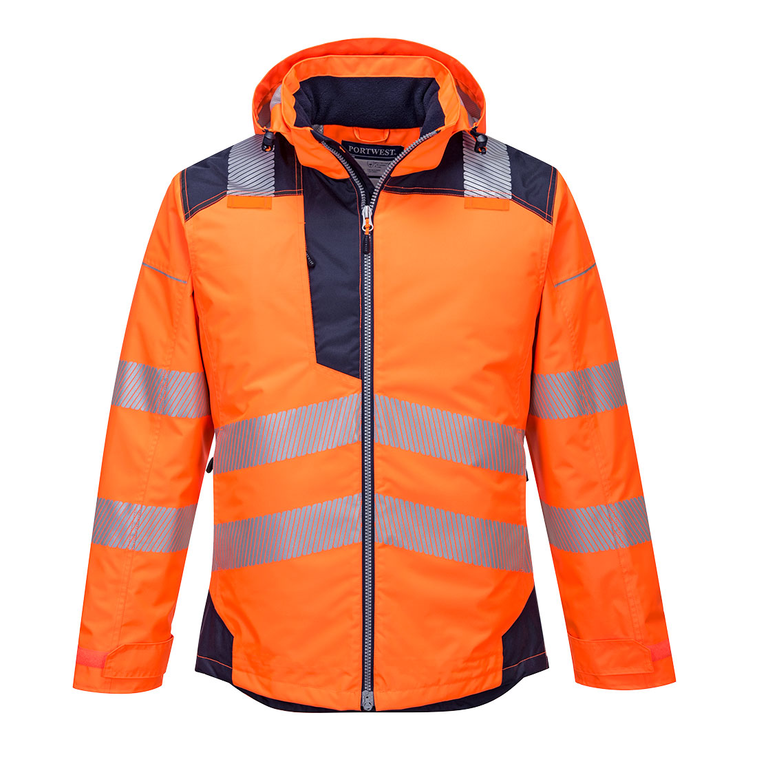 PW3 Hi-Vis Winter Jacket - Orange/Navy