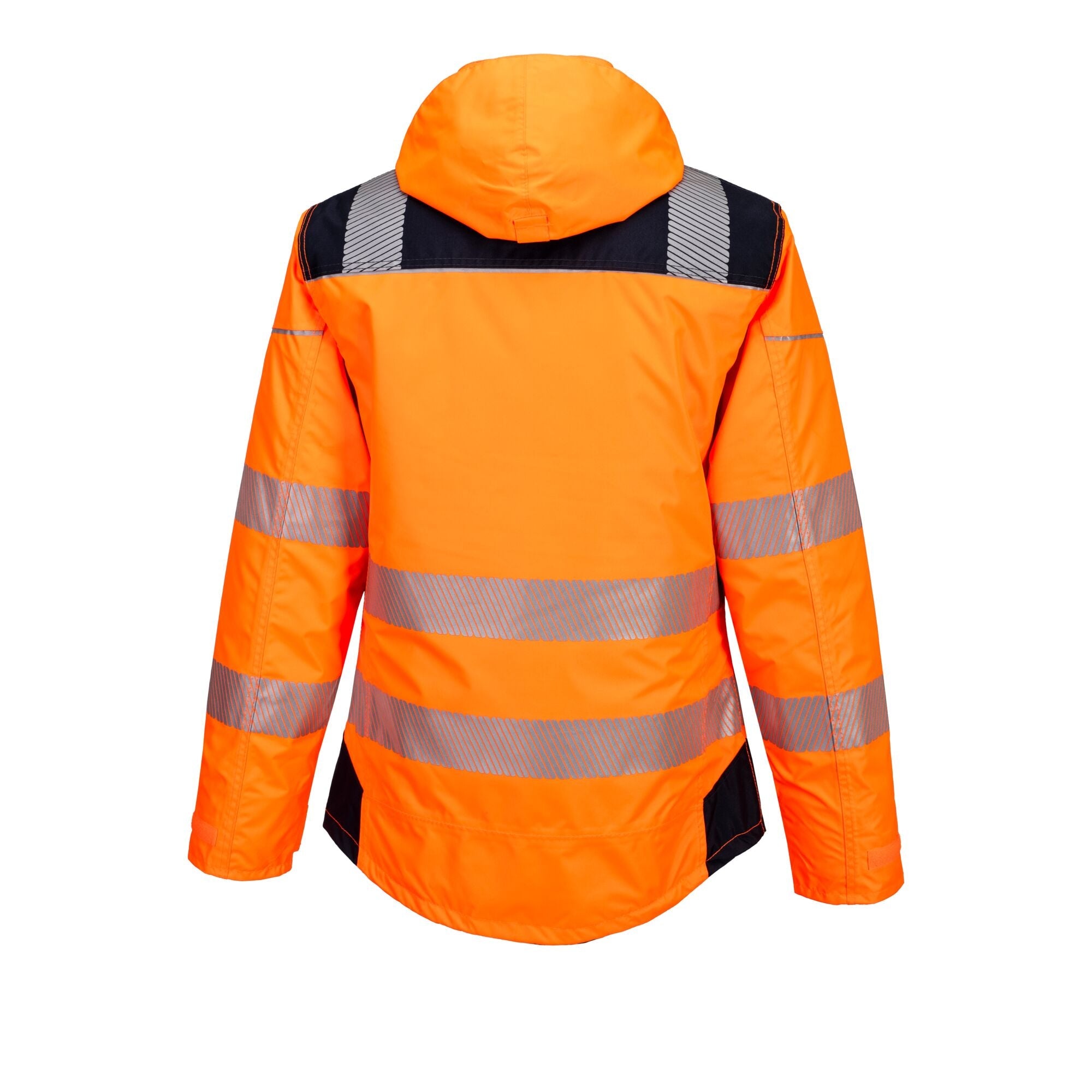 PW3 Hi-Vis Winterjack - Oranje/Marine - achterkant