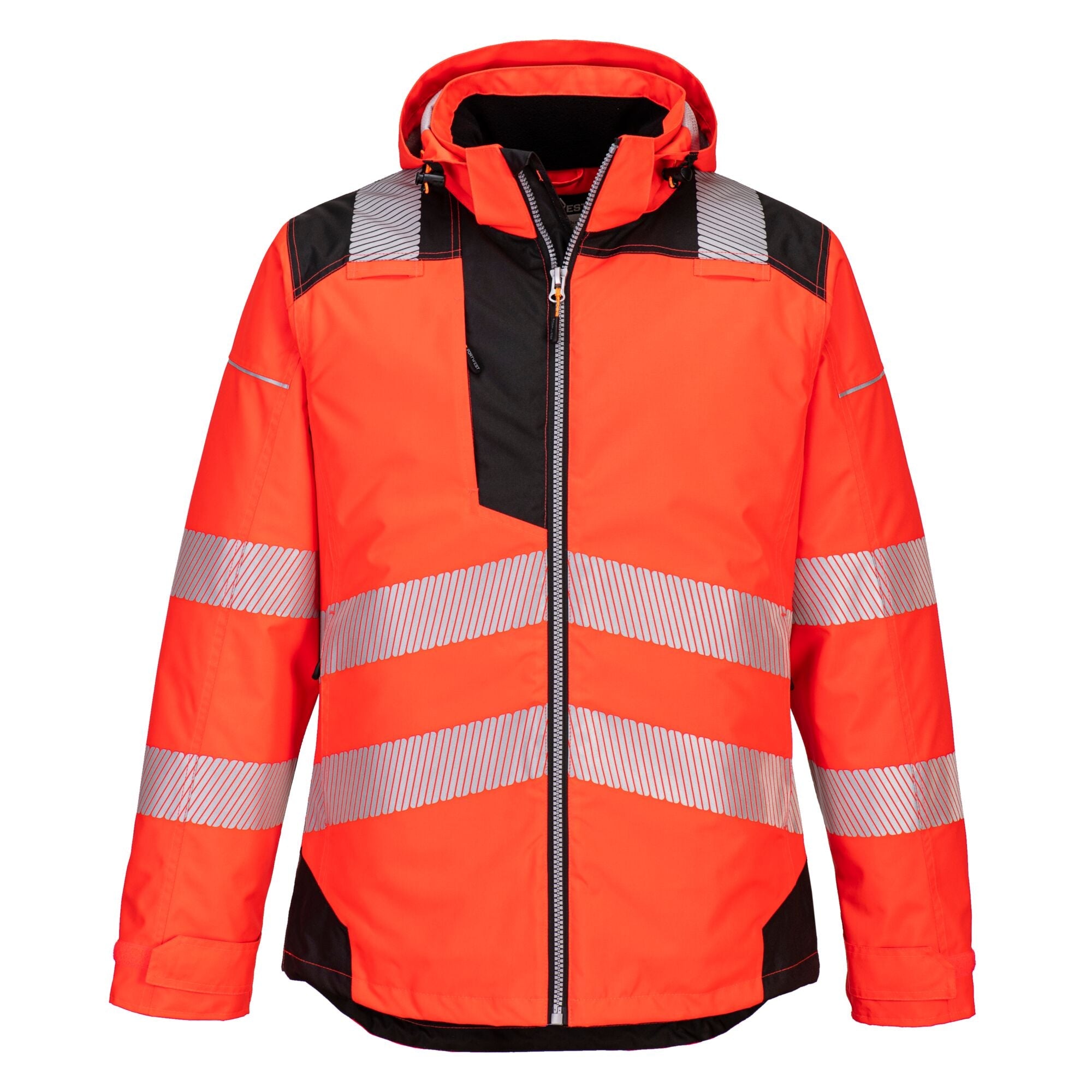 PW3 Hi-Vis Winterjack - Rood/Zwart