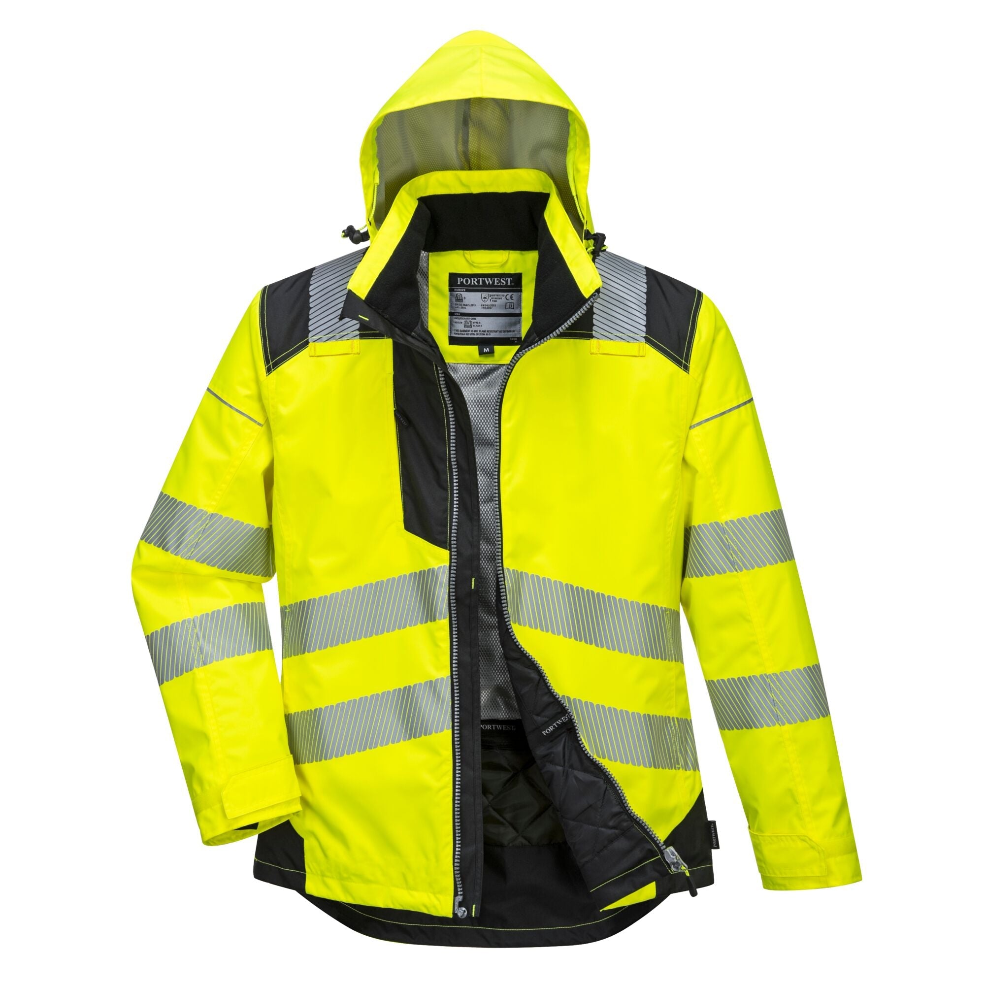 PW3 Hi-Vis Winterjack - Geel/Zwart - opname 2