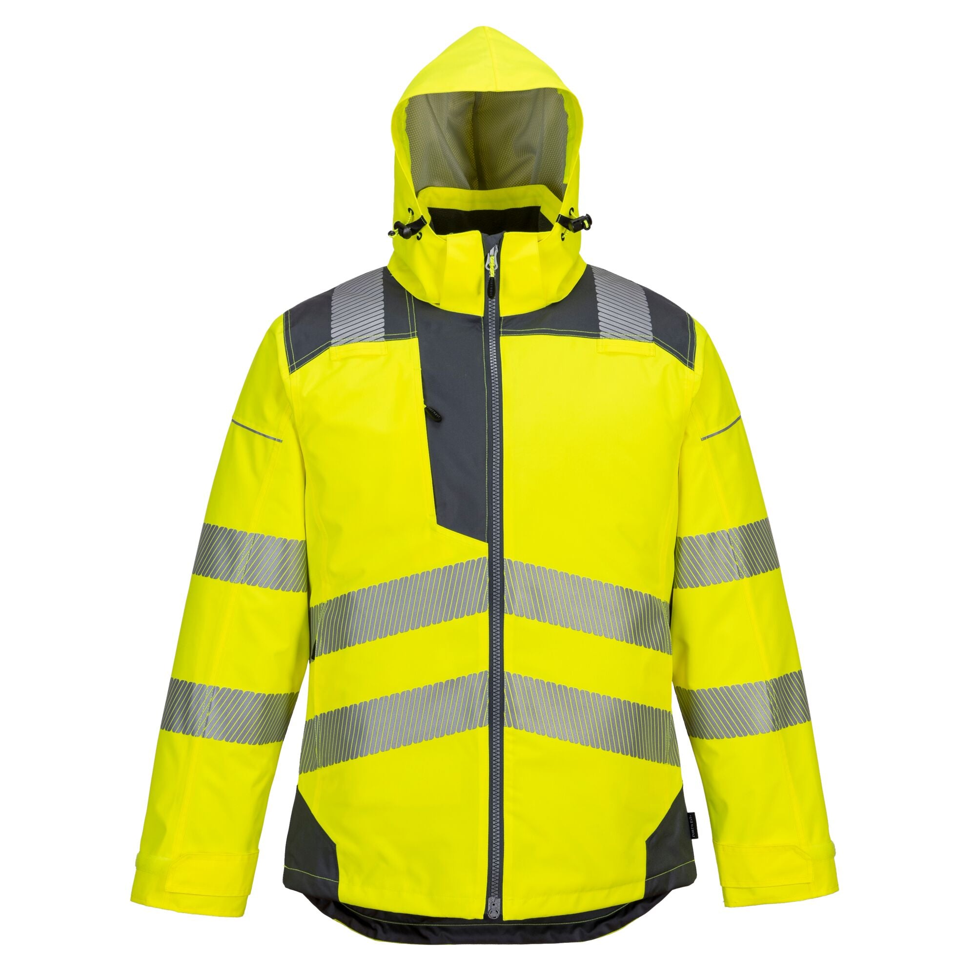 PW3 Hi-Vis Winterjack - Geel/Grijs - opname 2