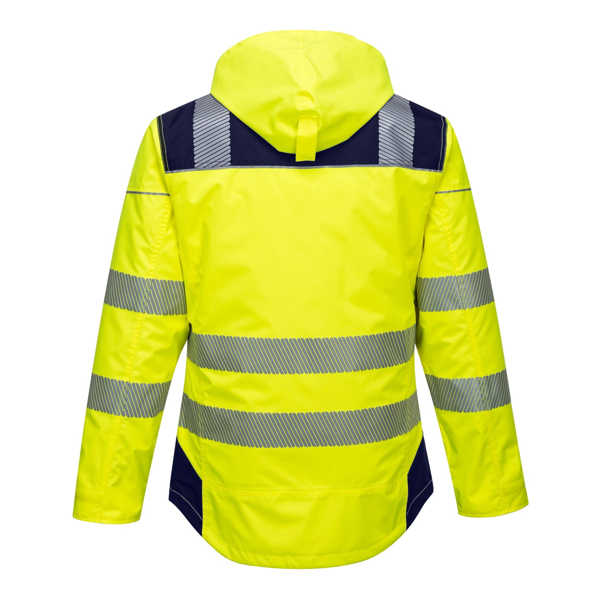 PW3 Hi-Vis Winterjack - Geel/Marine - achterkant