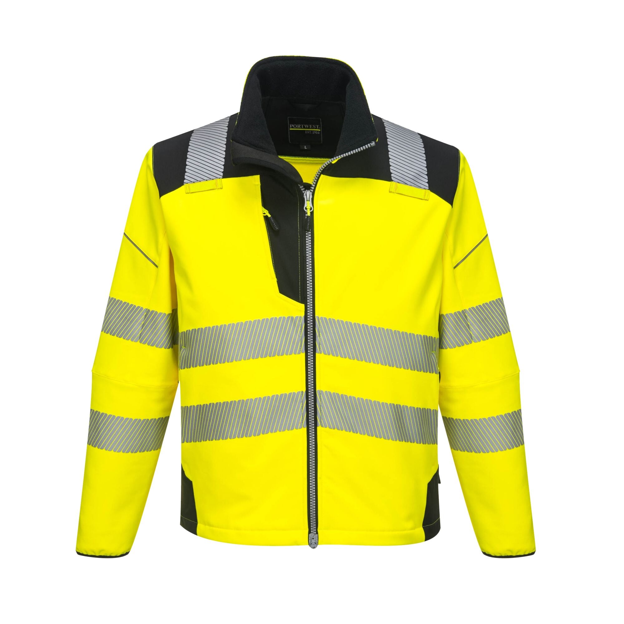 PW3 Hi-Vis Softshell Jas - Geel/Zwart