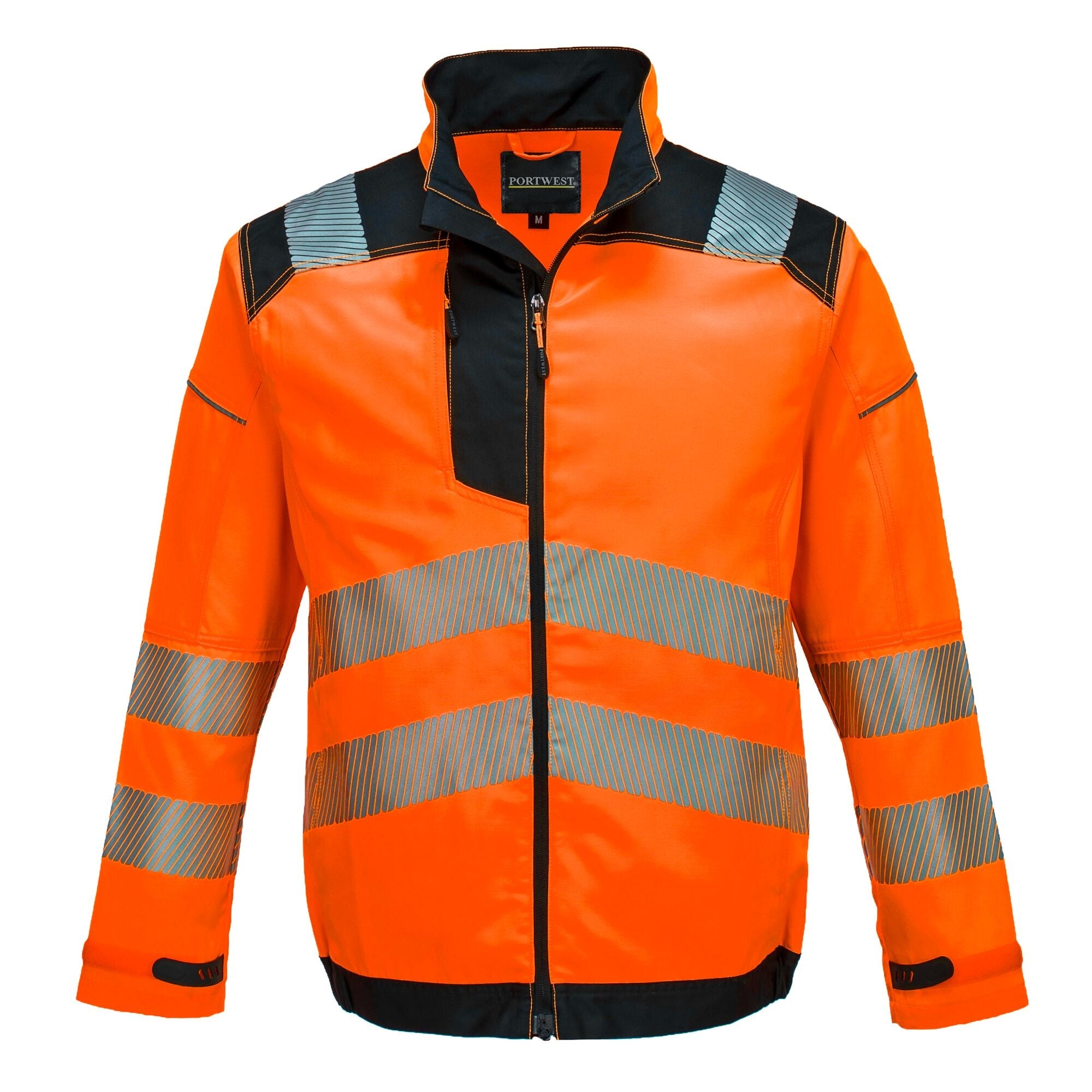 PW3 Hi-Vis Werkjack - Oranje/Zwart - opname 2