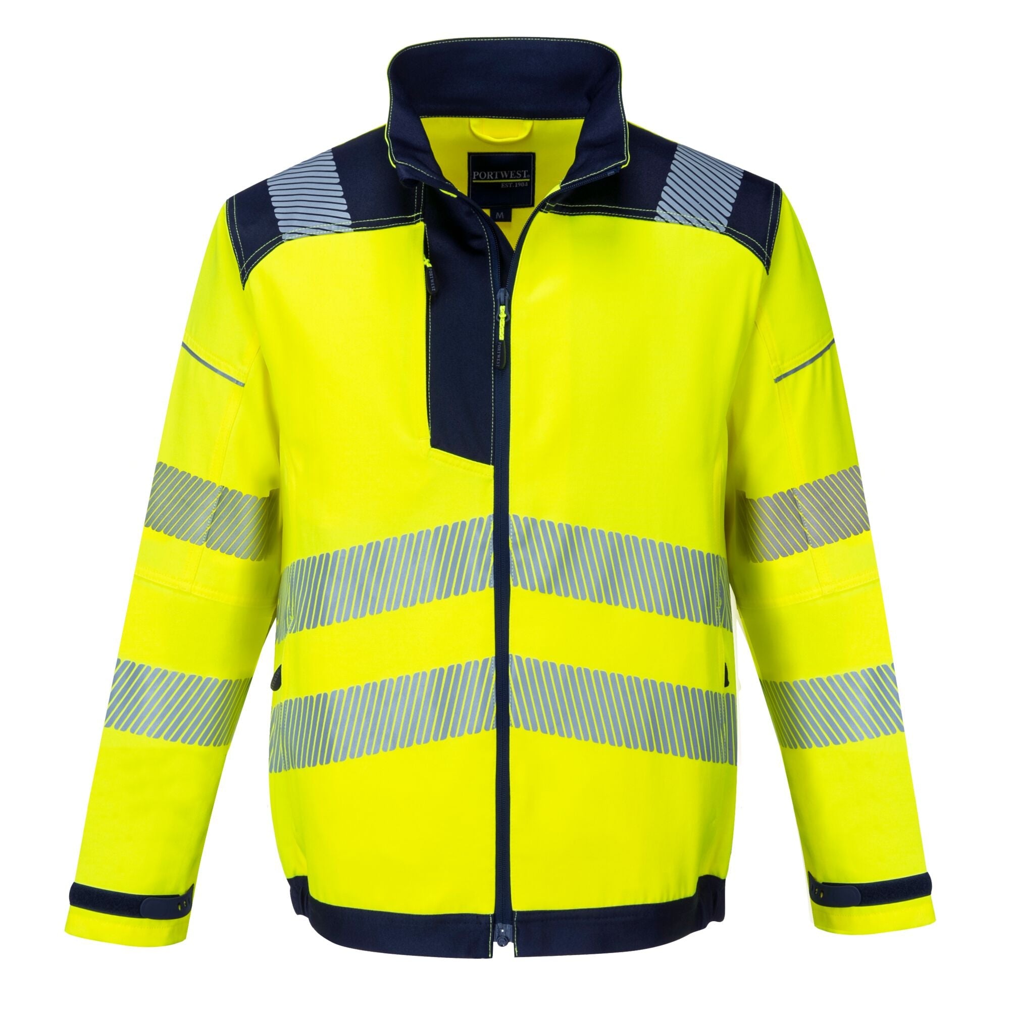PW3 Hi-Vis Werkjack - Geel/Marine