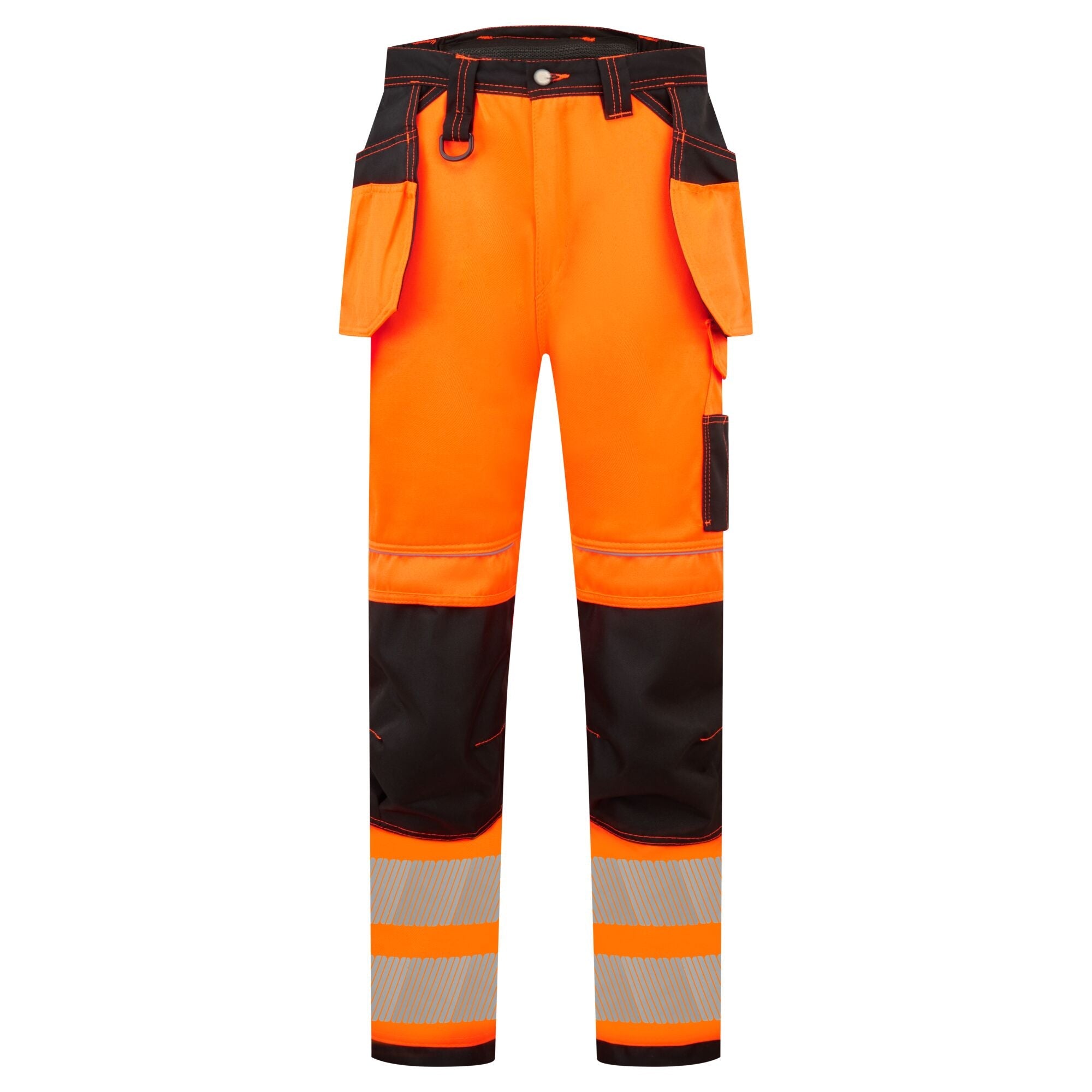 PW3 Hi-Vis Werkbroek met Holsterzakken - Oranje/Zwart