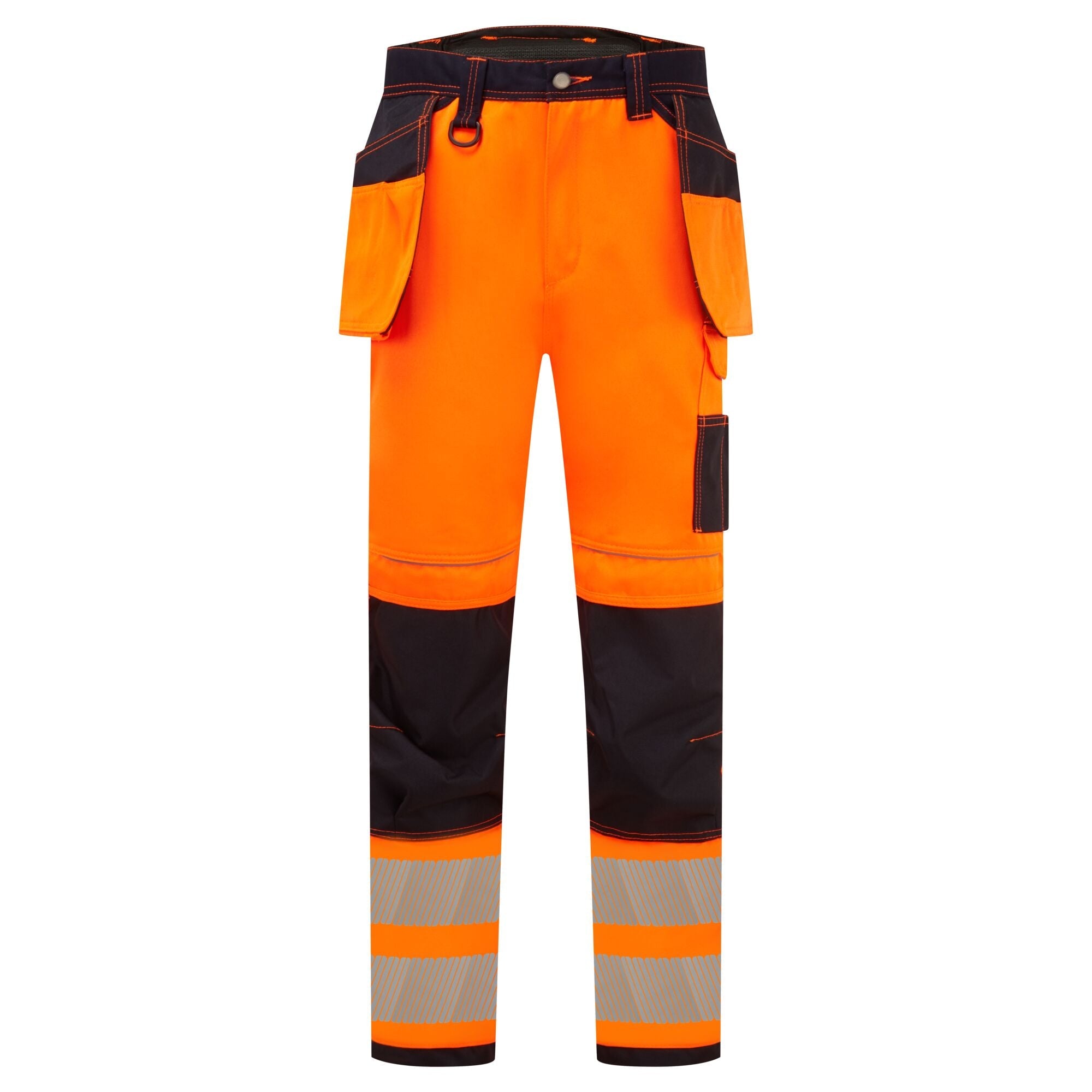 PW3 Hi-Vis Werkbroek met Holsterzakken - Oranje/Marine